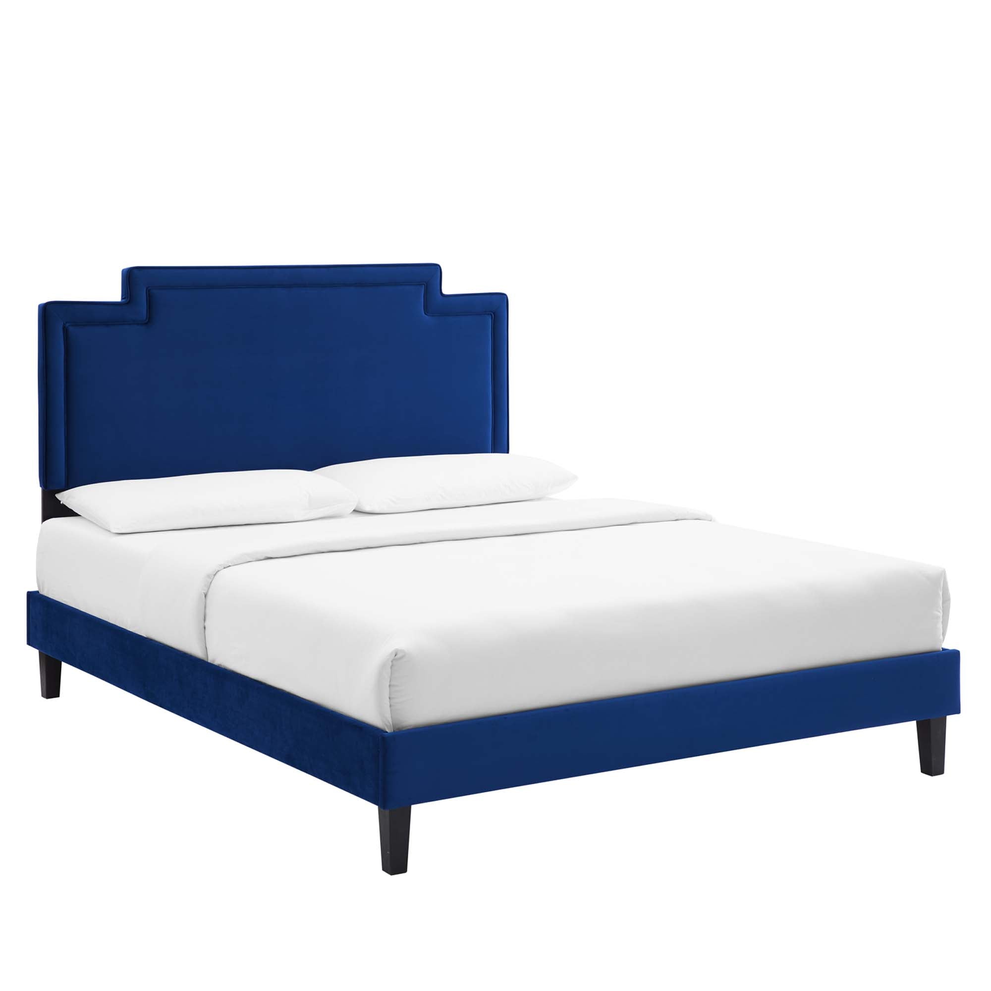 Liva Navy Performance Velvet Full Bed