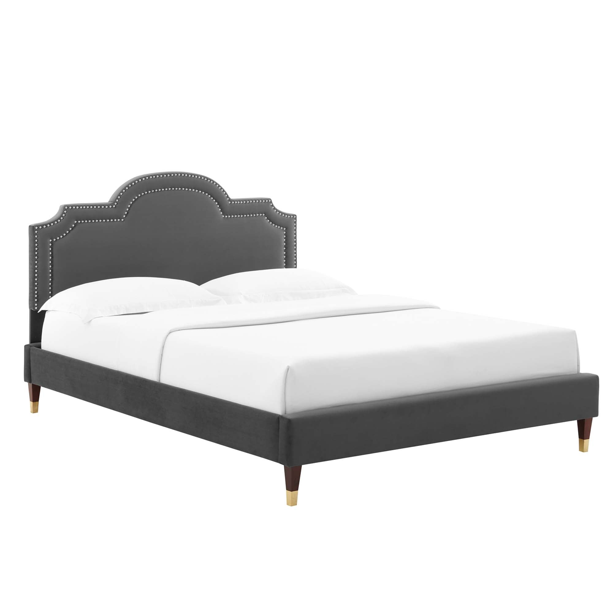 Aviana Dusty Rose Performance Velvet Queen Bed