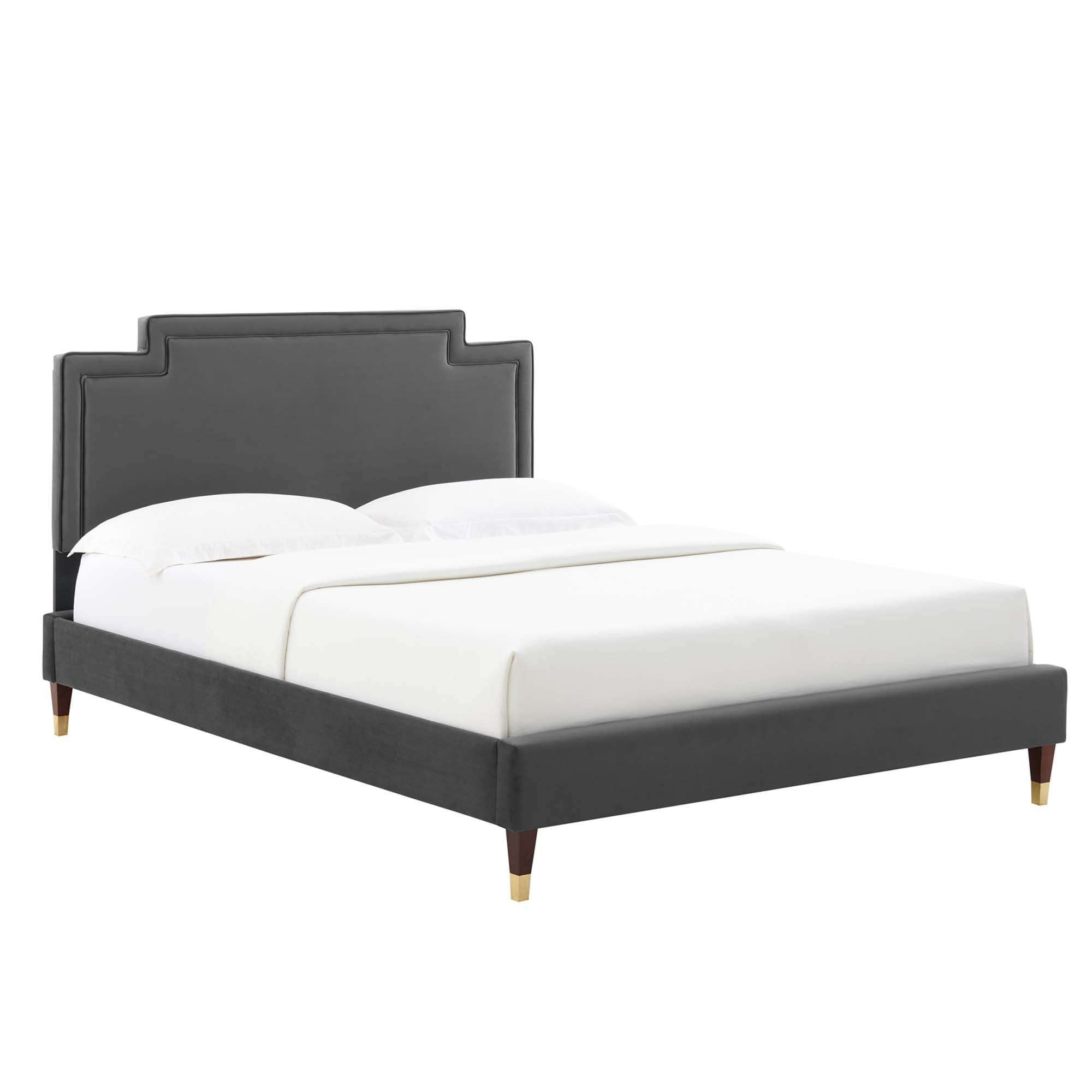 Liva Dusty Rose Performance Velvet Queen Bed