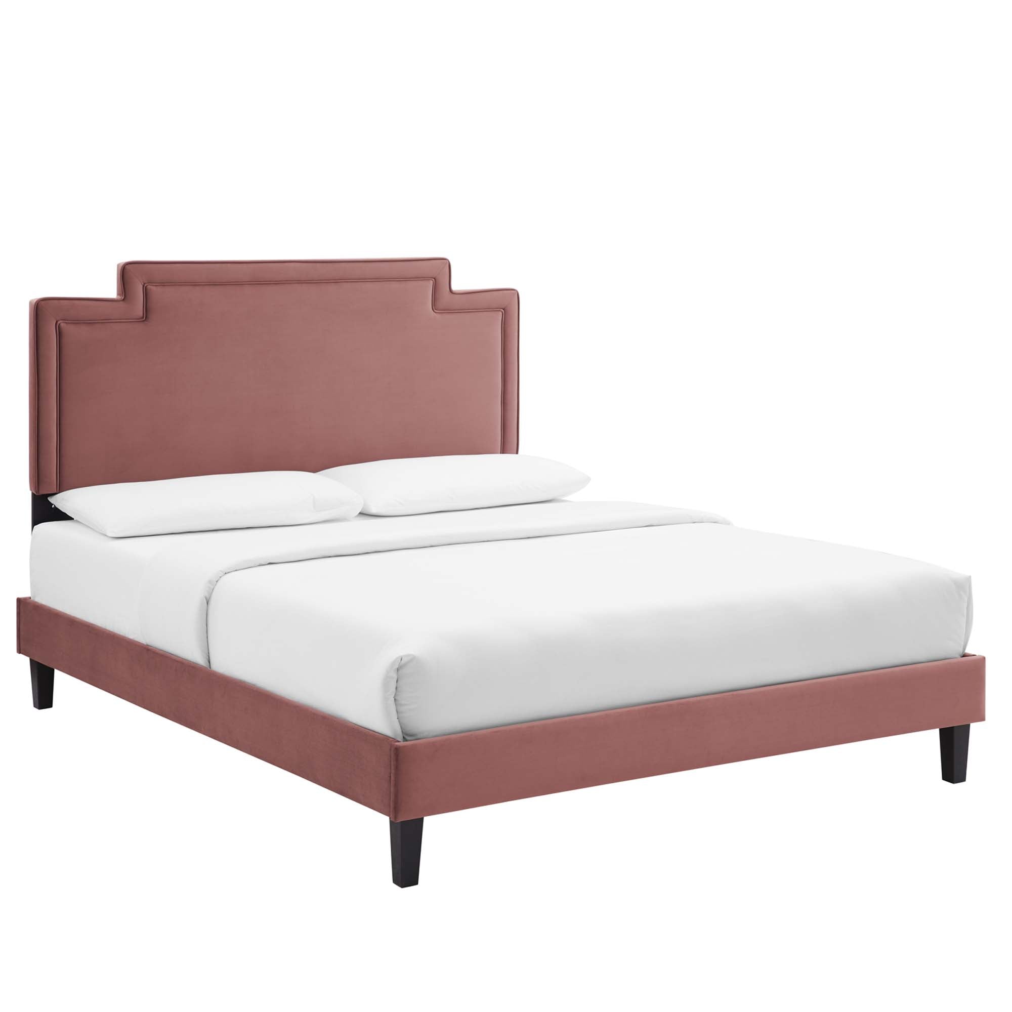 Liva White Performance Velvet King Bed