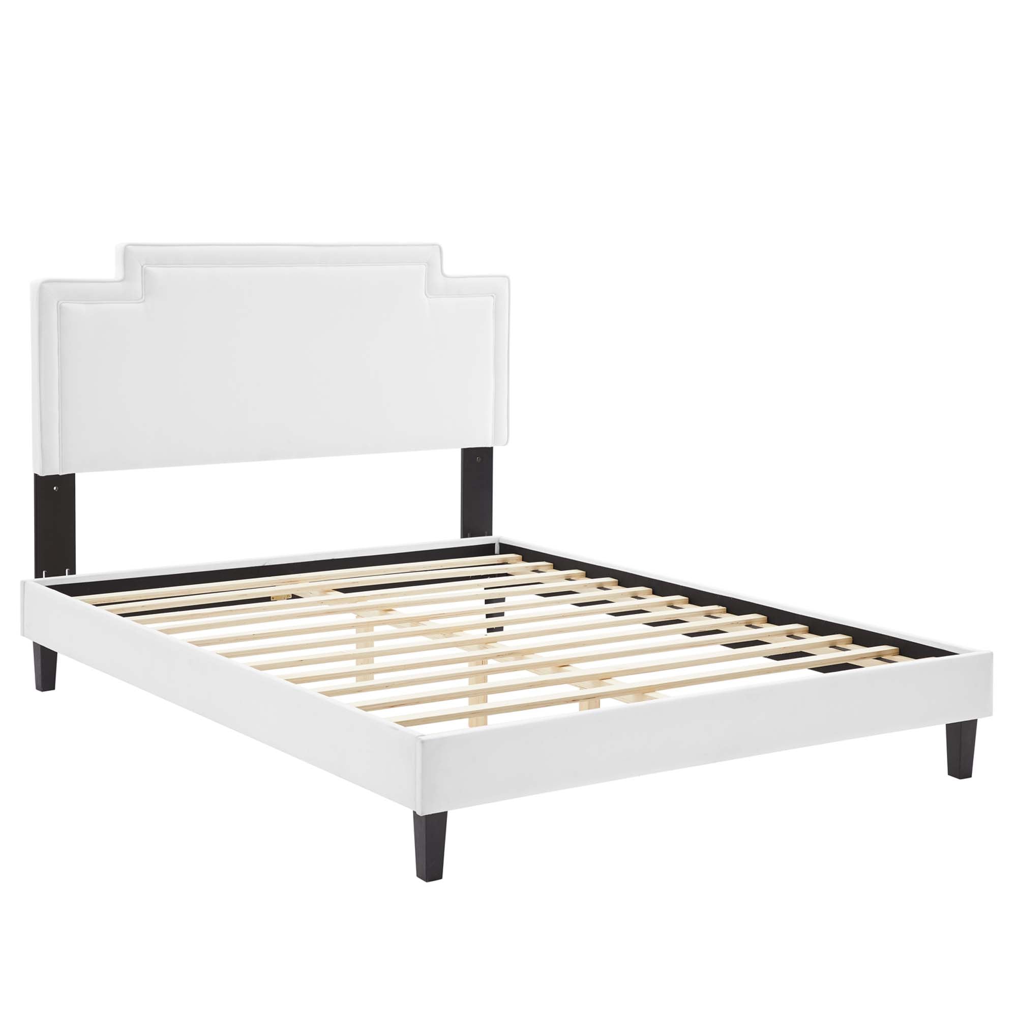 Liva White Performance Velvet King Bed