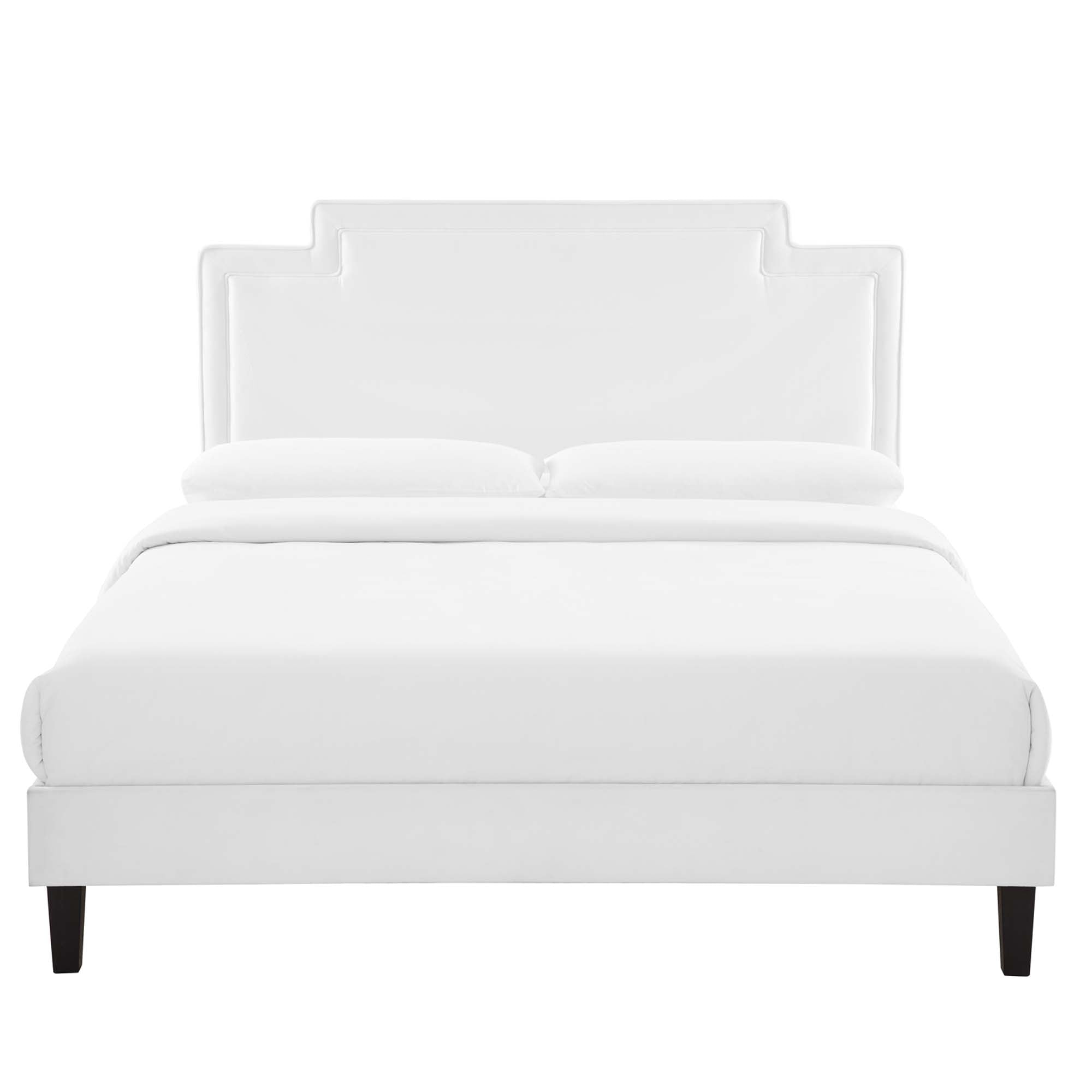 Liva White Performance Velvet King Bed