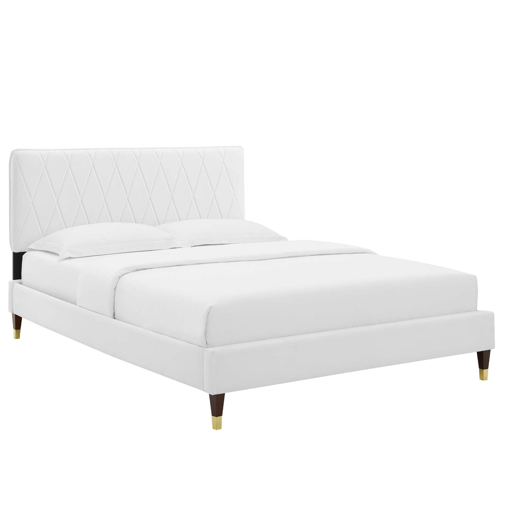 Phillipa Charcoal Performance Velvet King Platform Bed