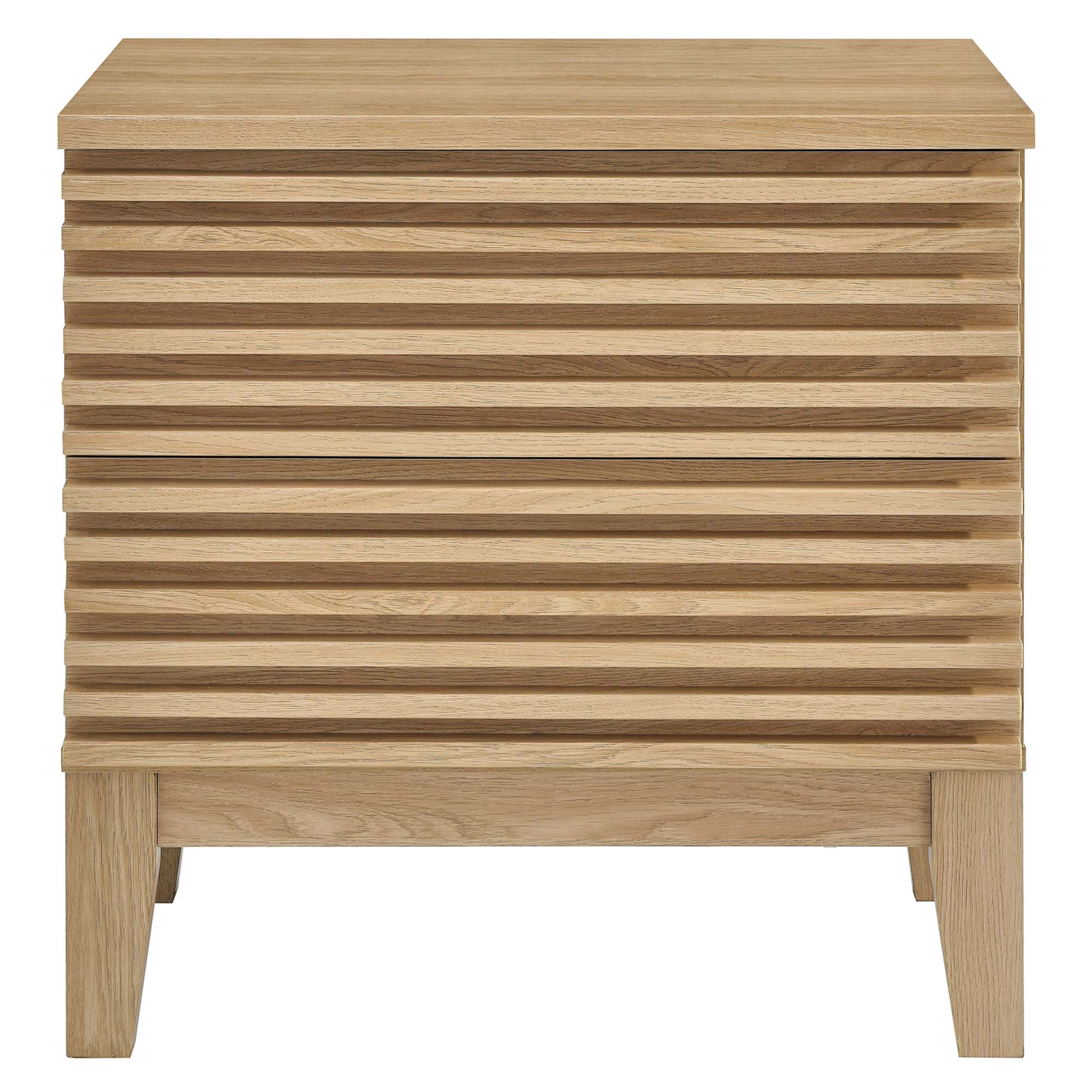 Render Two-Drawer Nightstand, Oak