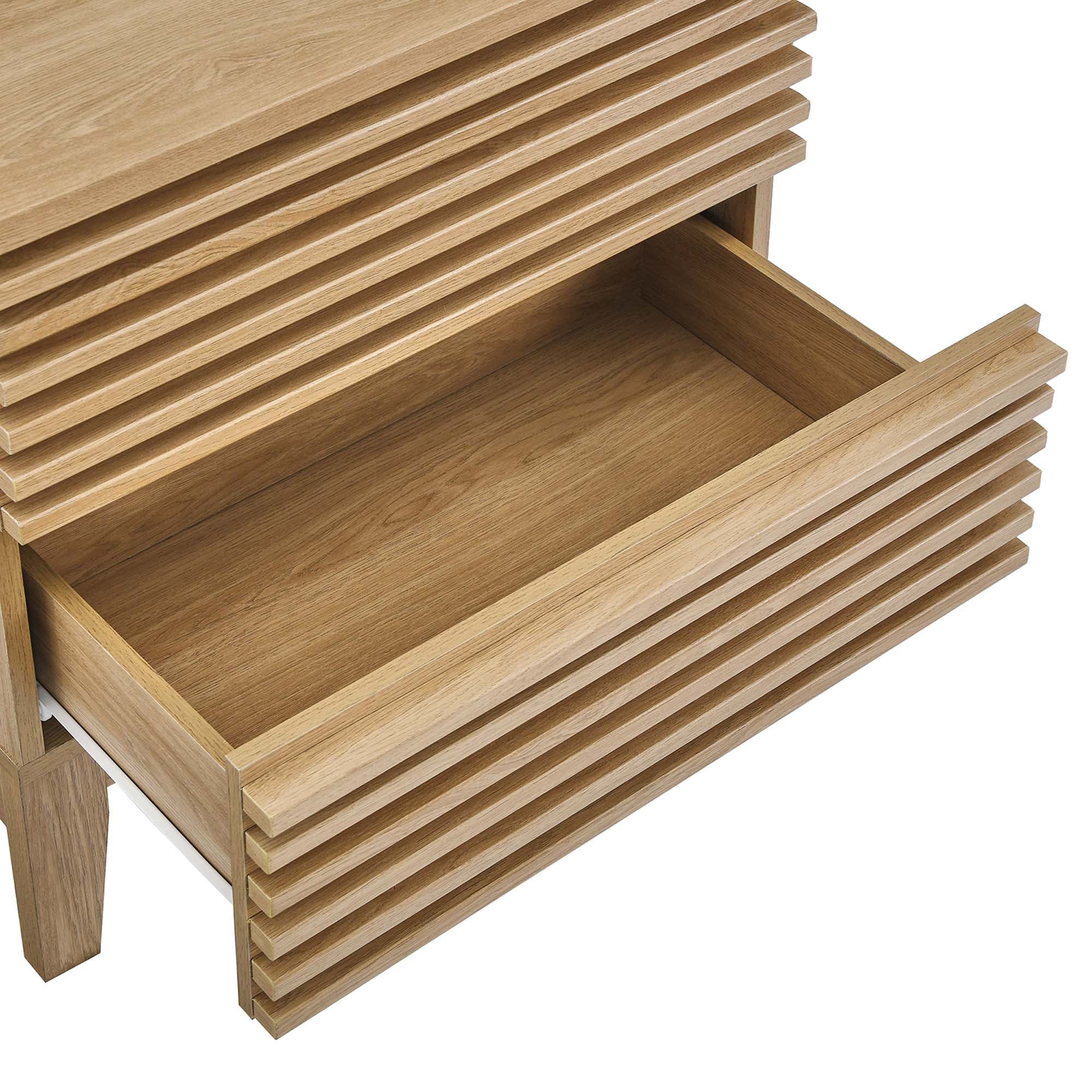 Render Two-Drawer Nightstand, Oak