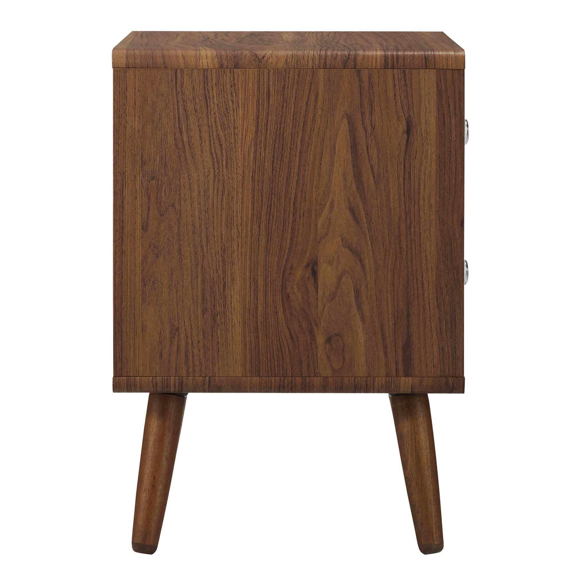 Transmit 2-Drawer Nightstand, Walnut White