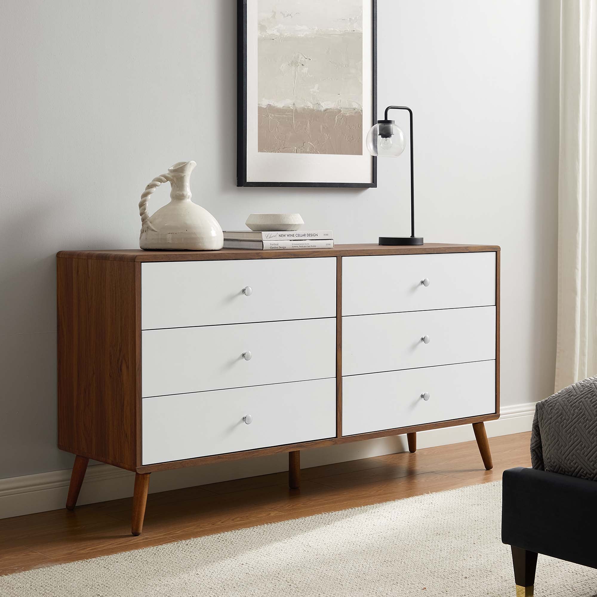 Transmit 60" Dresser, Walnut White