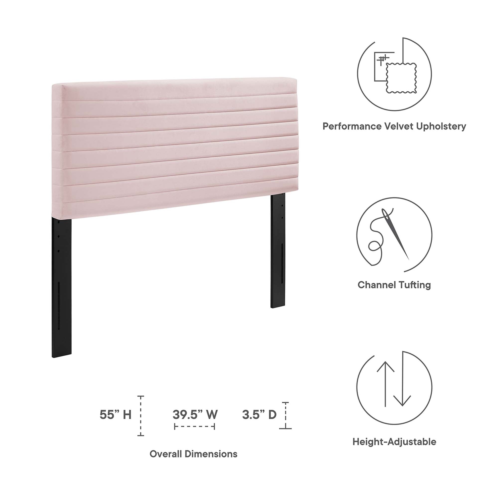 Tranquil Twin Headboard, Pink
