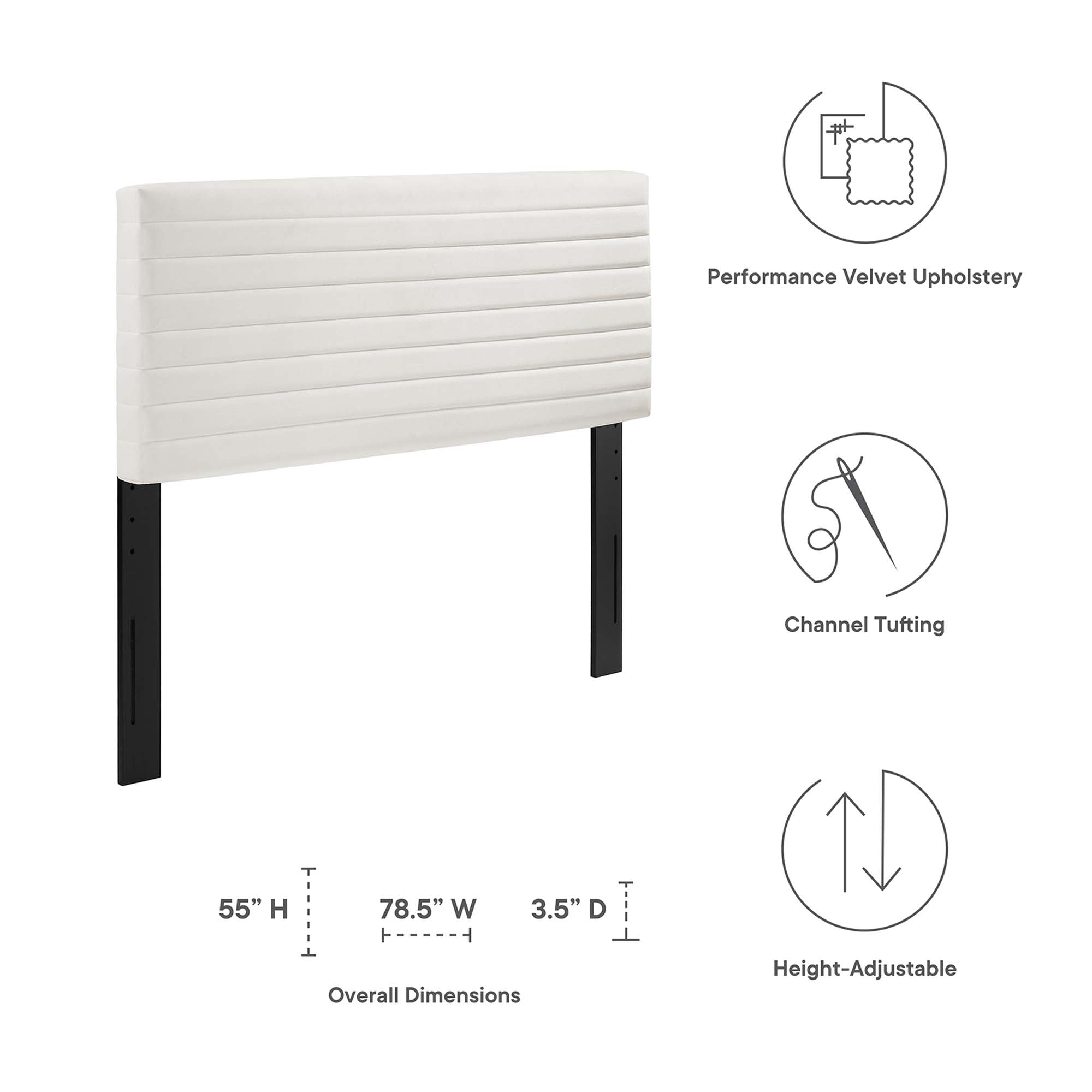 Tranquil Full/Queen Headboard, White