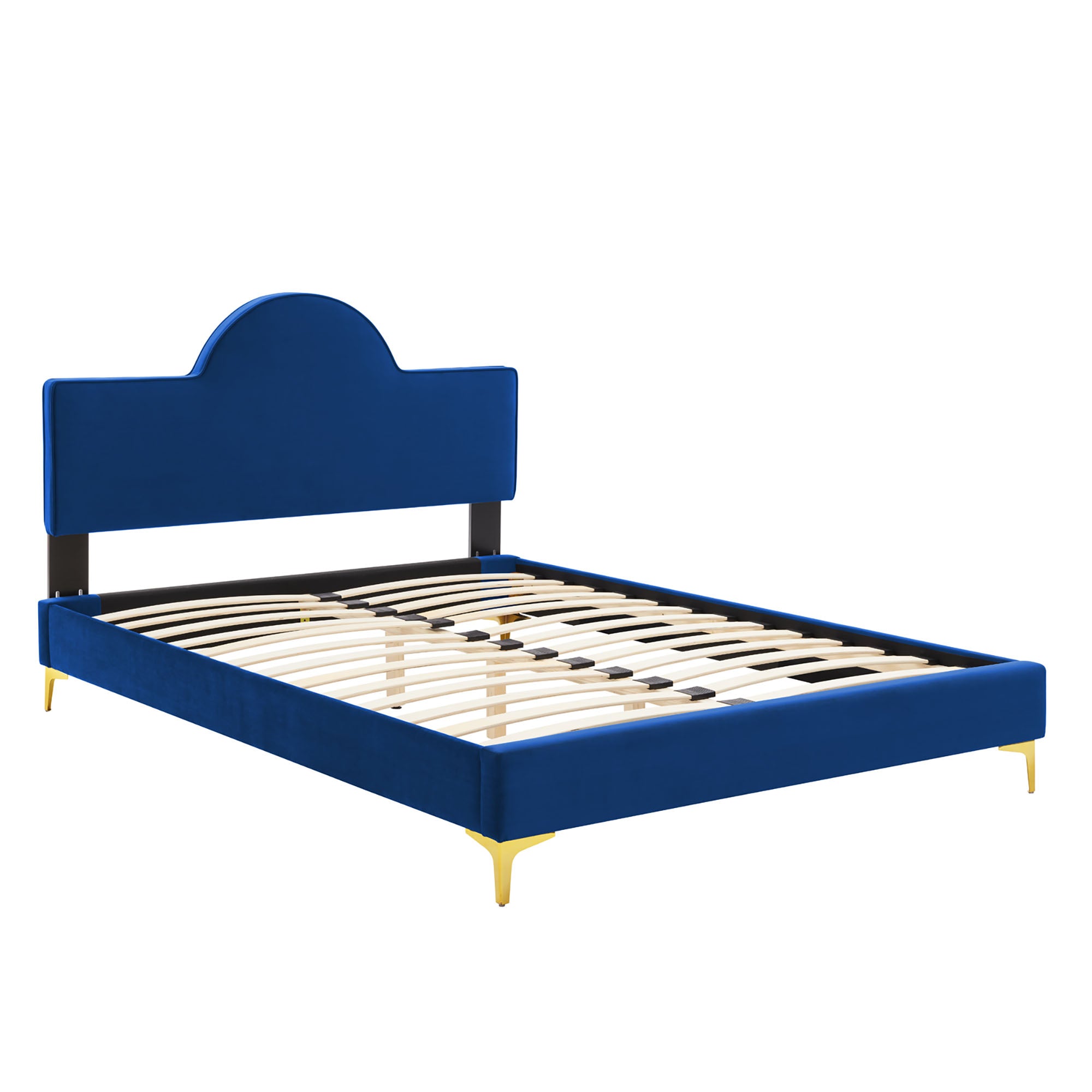 Sunny Navy Performance Velvet Twin Bed