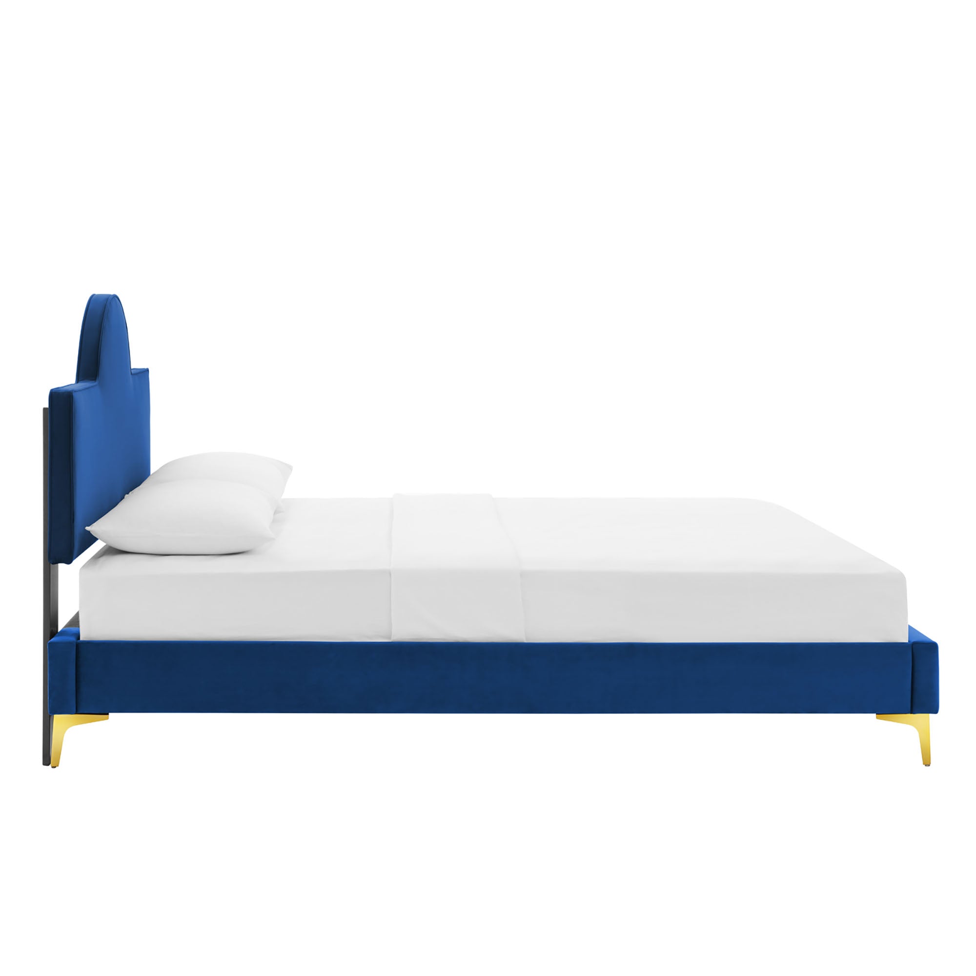 Sunny Navy Performance Velvet Twin Bed