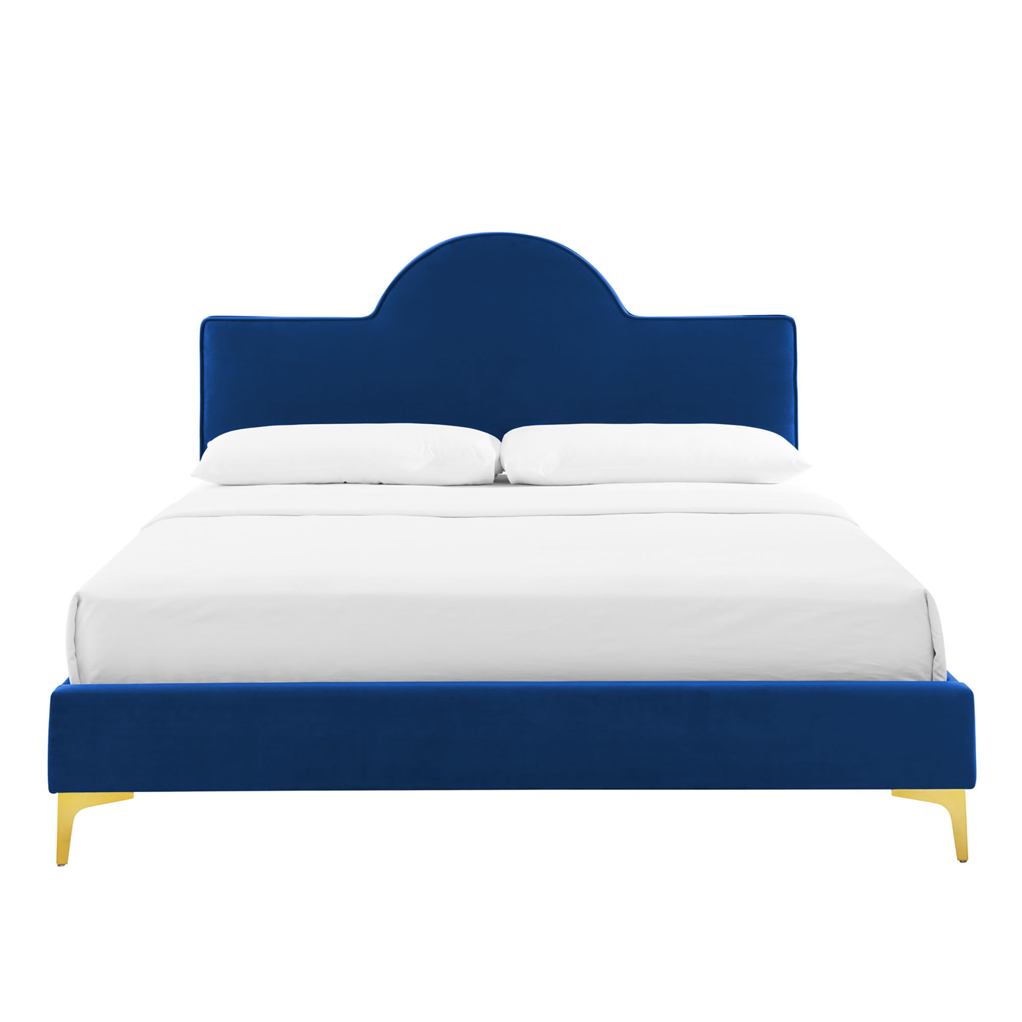 Sunny Navy Performance Velvet Twin Bed