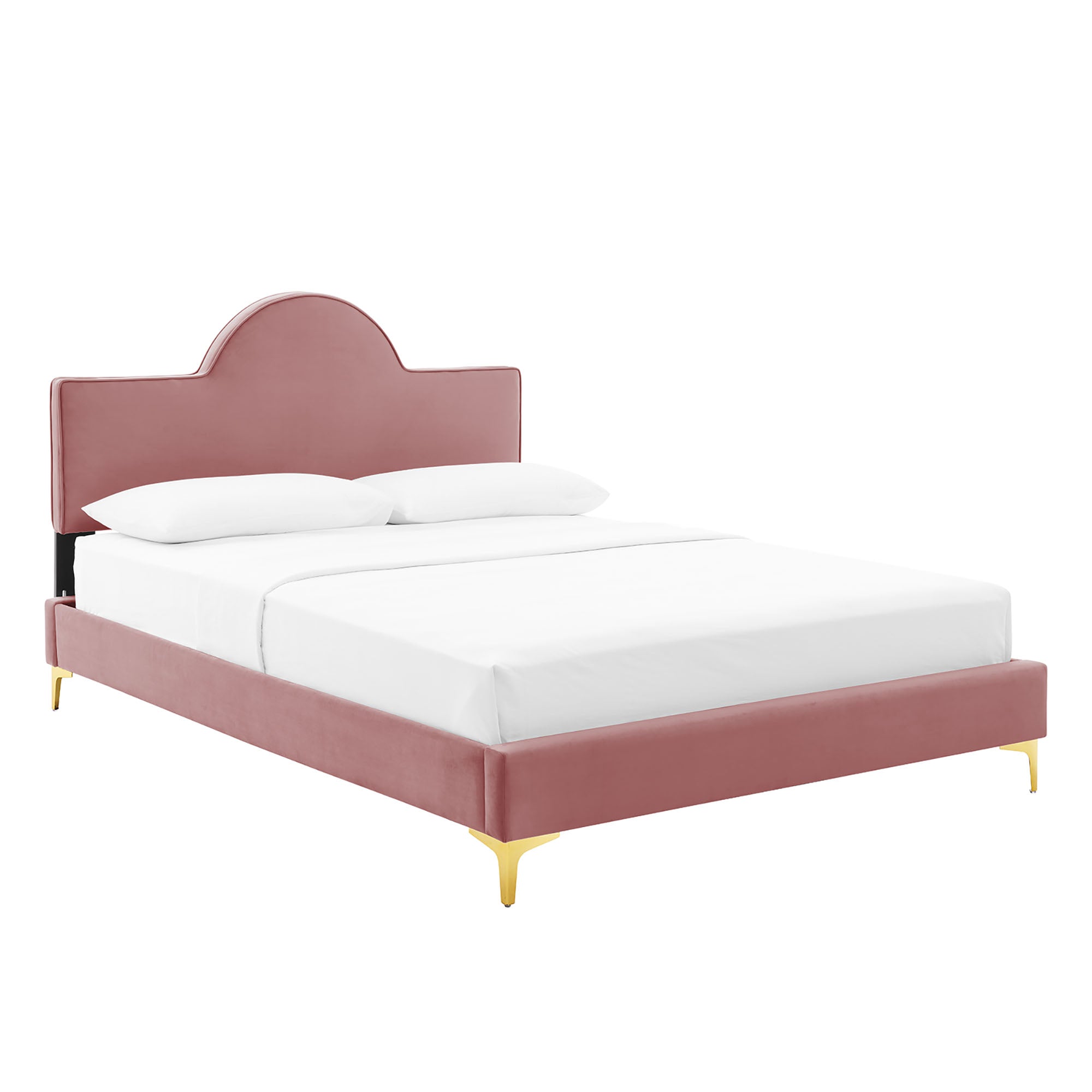 Sunny Dusty Rose Performance Velvet Full Bed