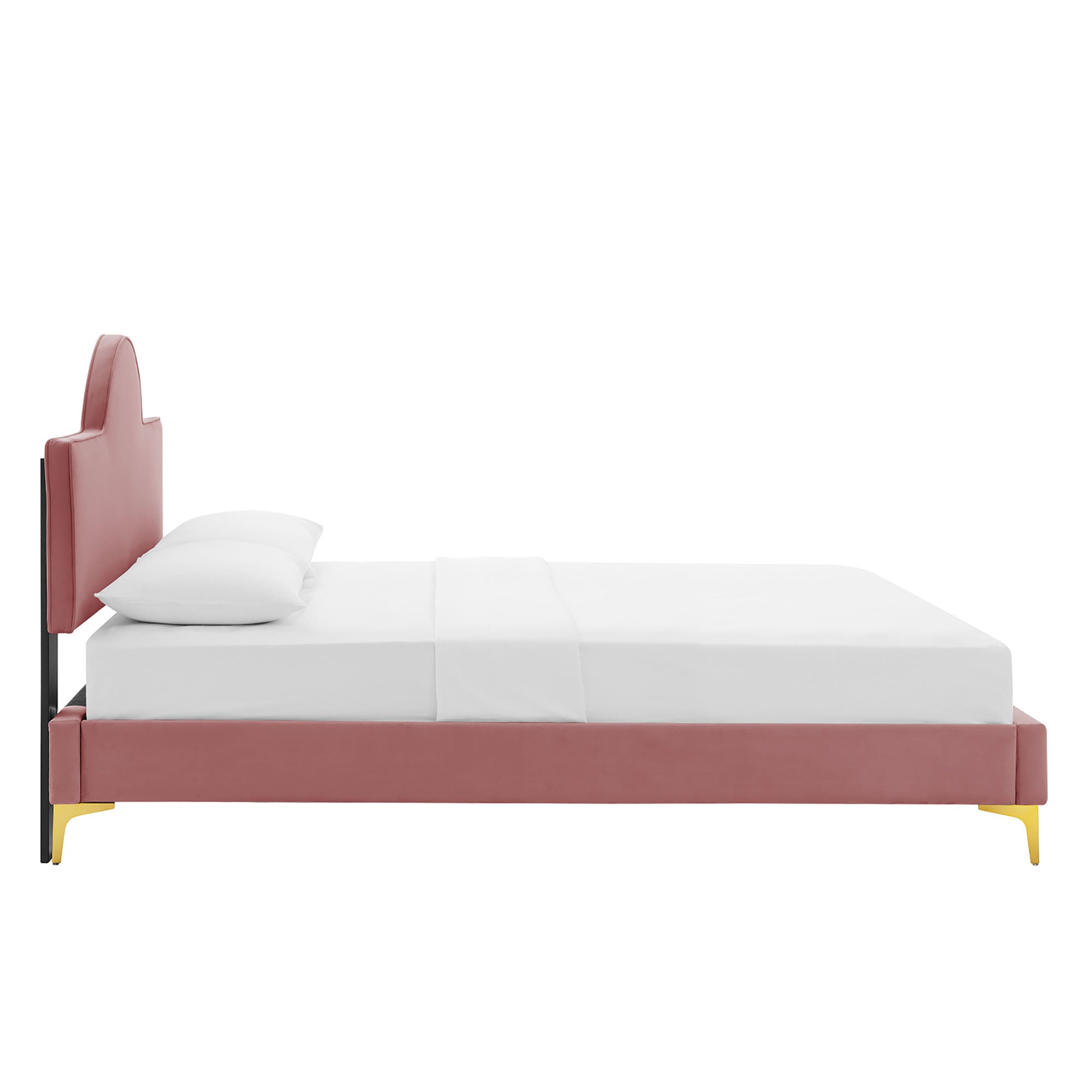 Sunny Dusty Rose Performance Velvet Full Bed