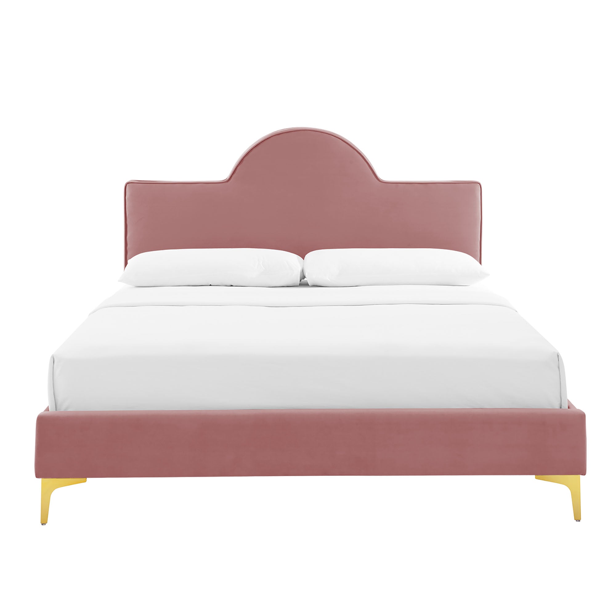 Sunny Dusty Rose Performance Velvet Full Bed