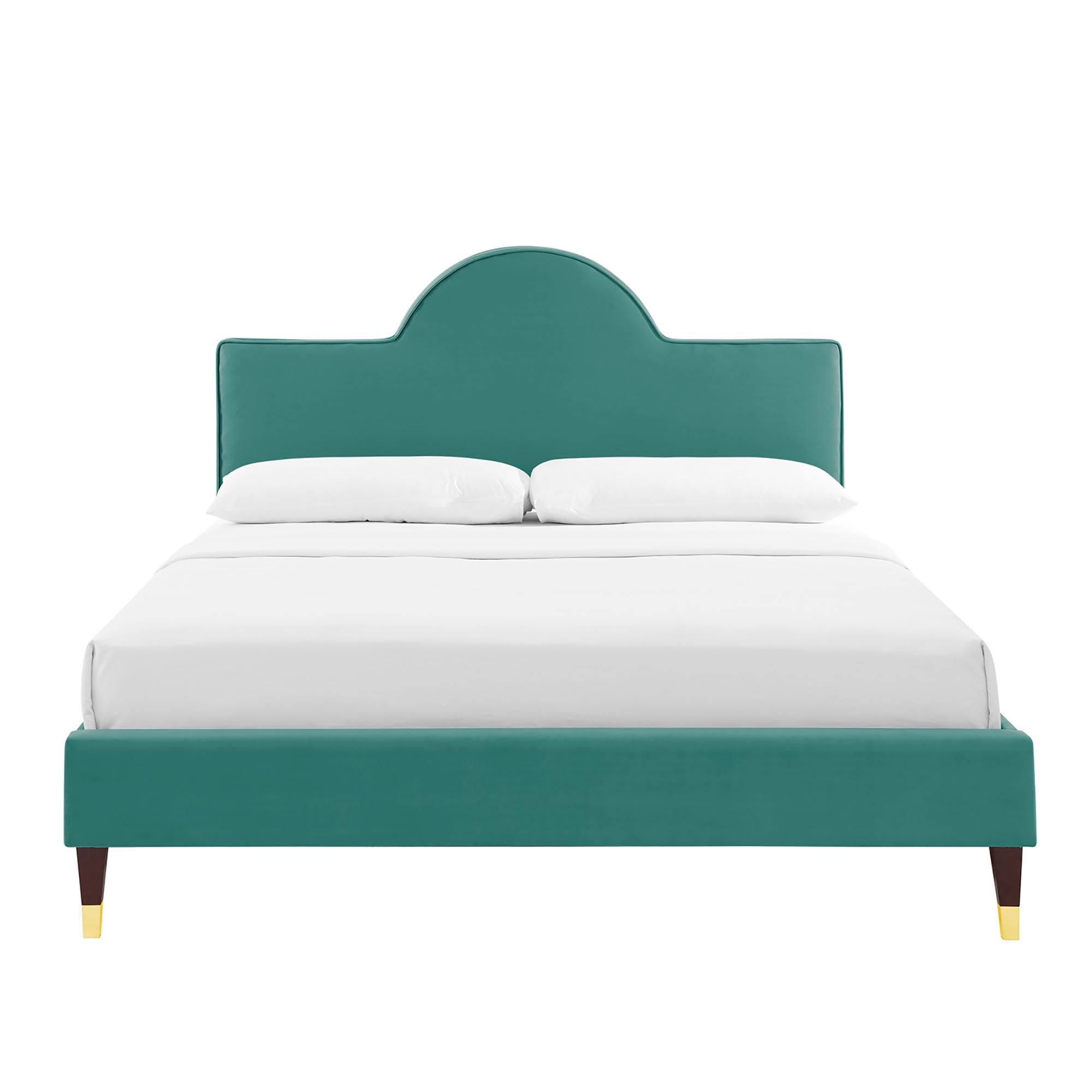 Aurora Teal Performance Velvet Twin Bed