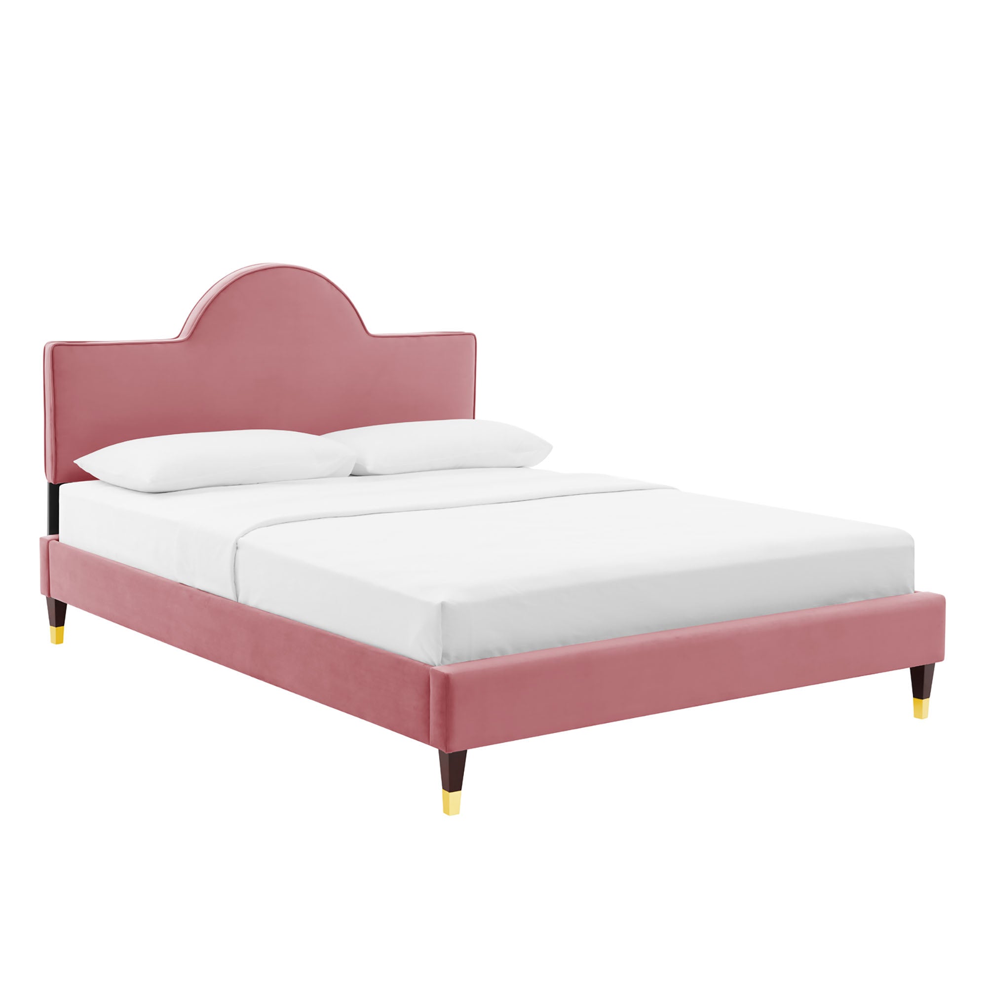 Aurora Dusty Rose Performance Velvet Full Bed