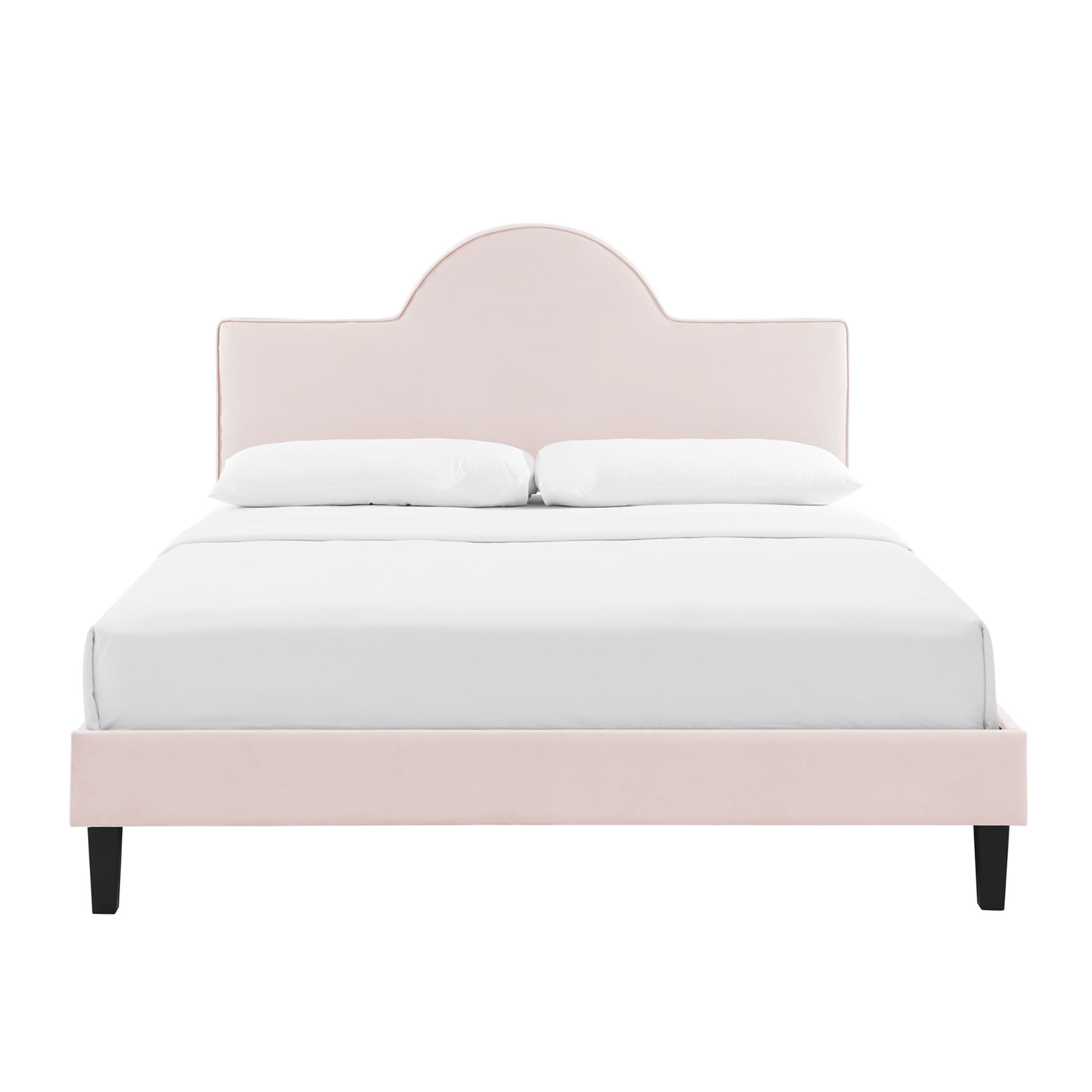 Soleil Pink Performance Velvet Full Bed