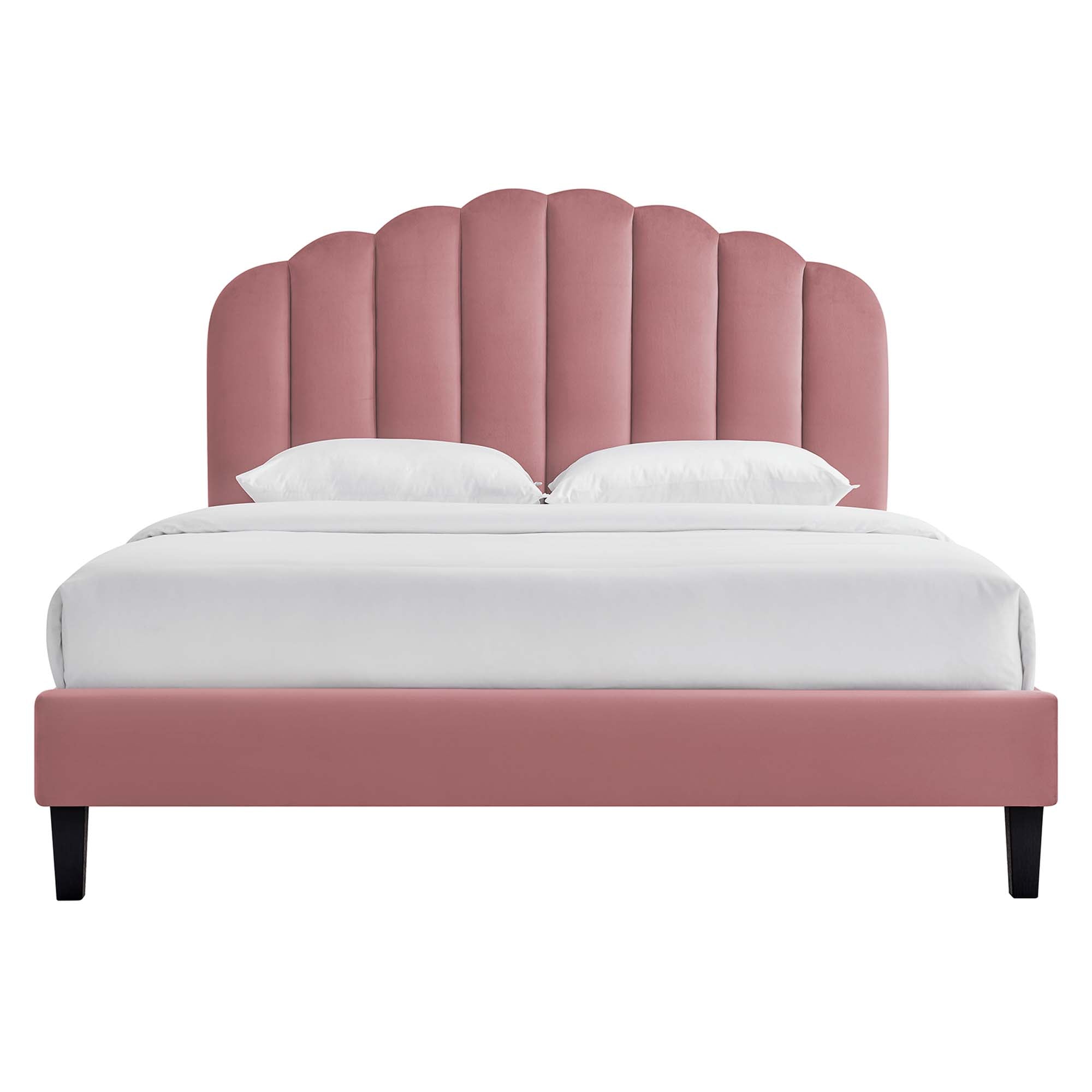 Daisy Dusty Rose Performance Velvet King Platform Bed