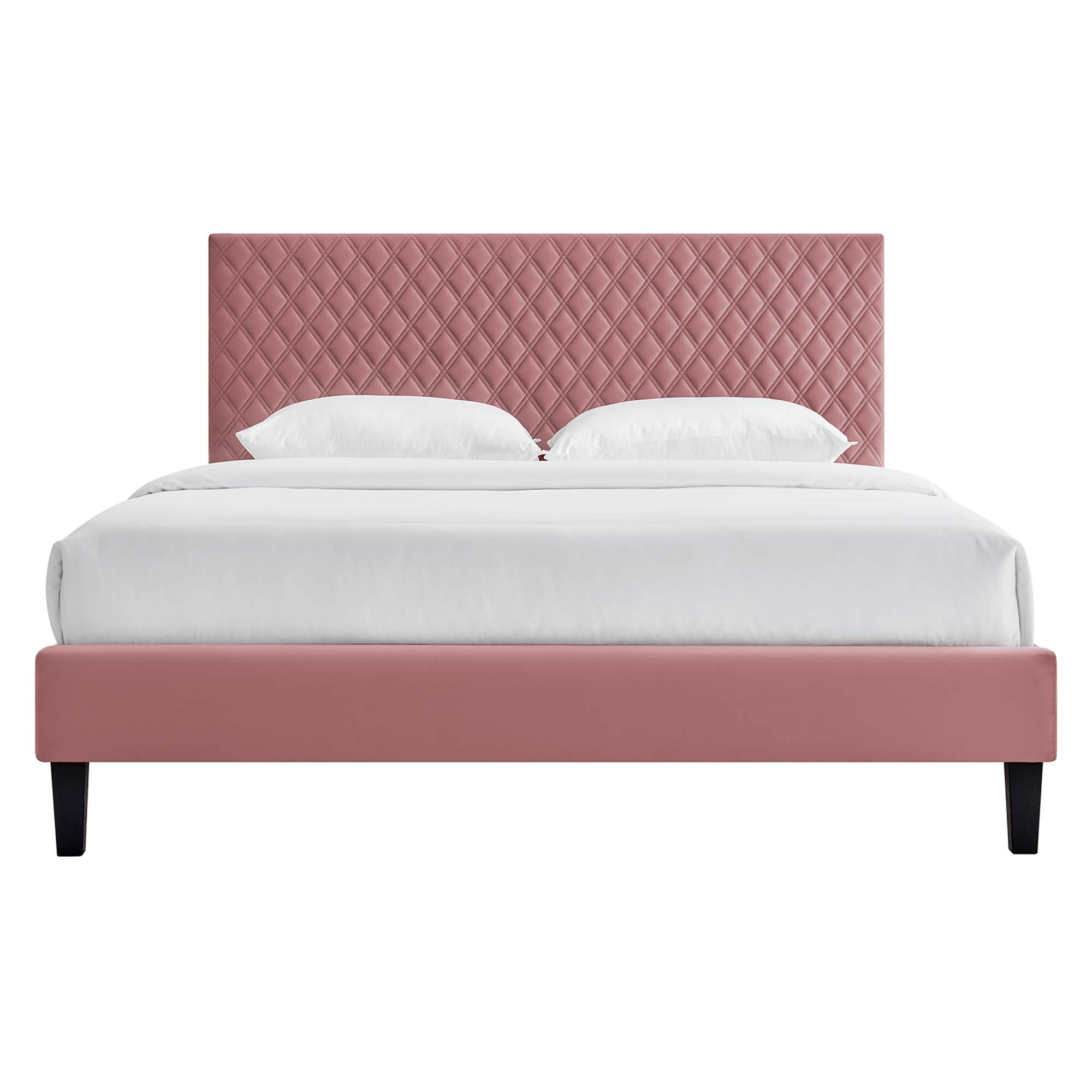 Garcelle Dusty Rose Performance Velvet King Platform Bed