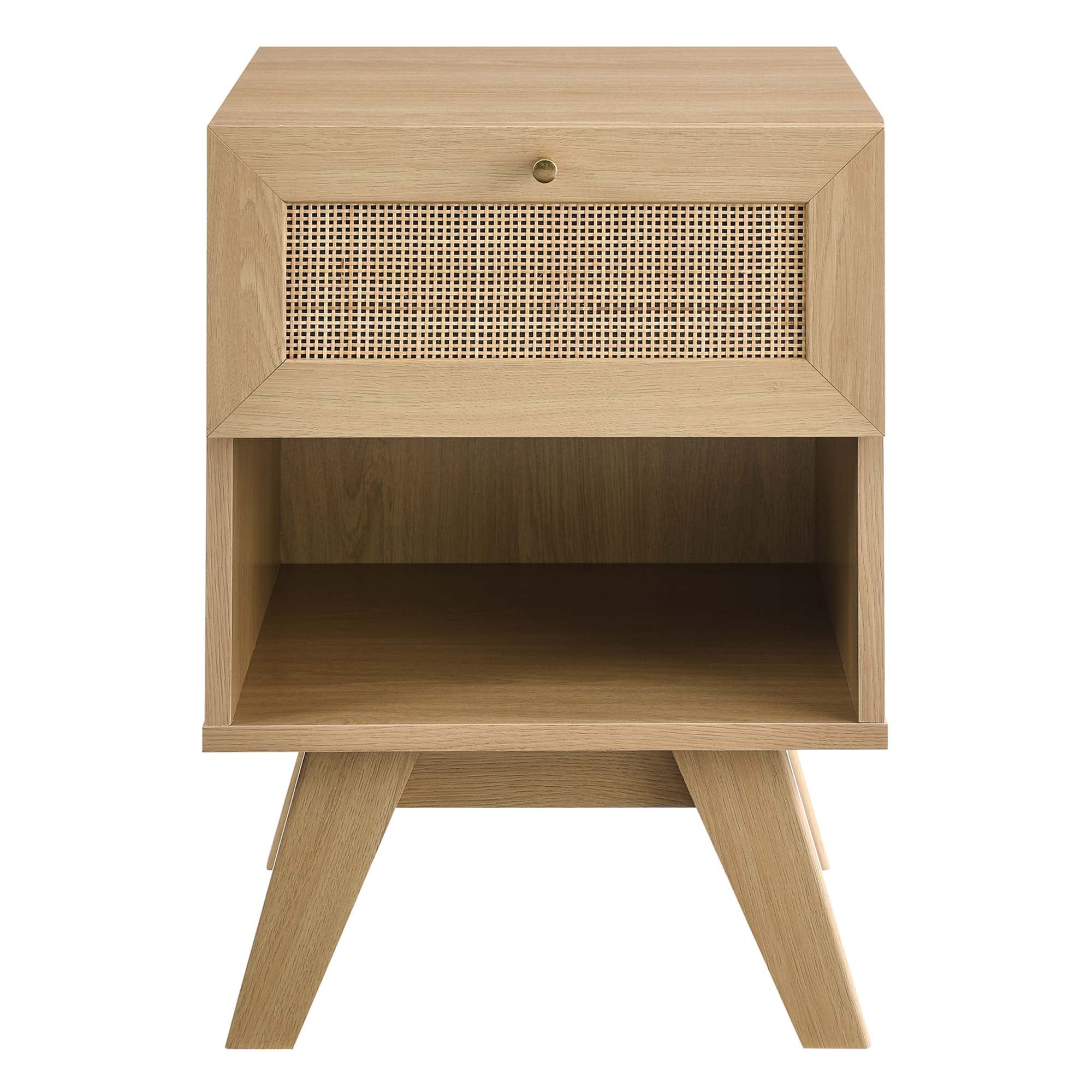 Soma 1-Drawer Nightstand, Oak