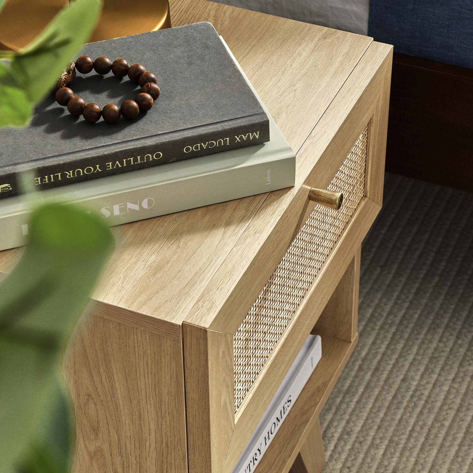 Soma 1-Drawer Nightstand, Oak