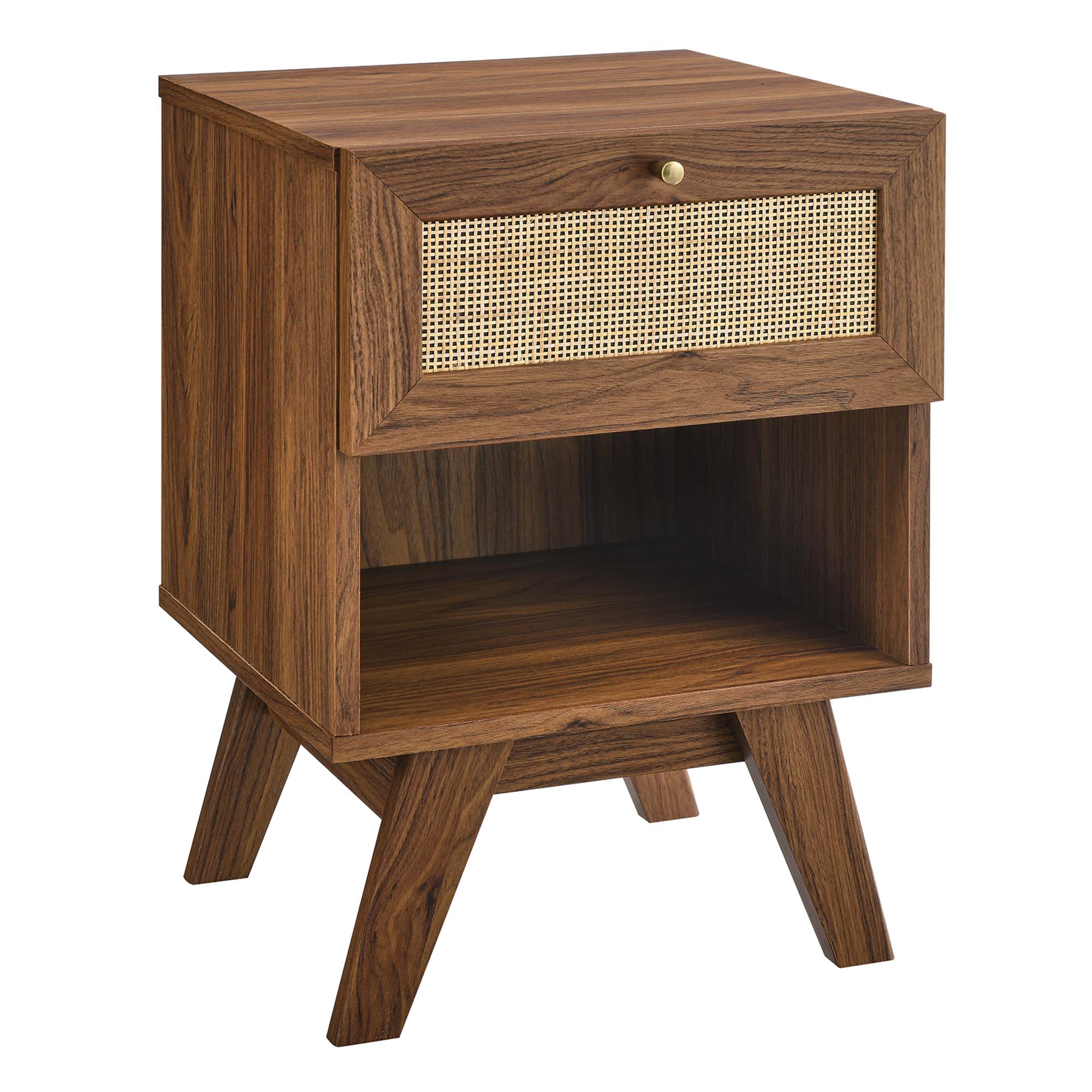 Soma 1-Drawer Nightstand, Walnut