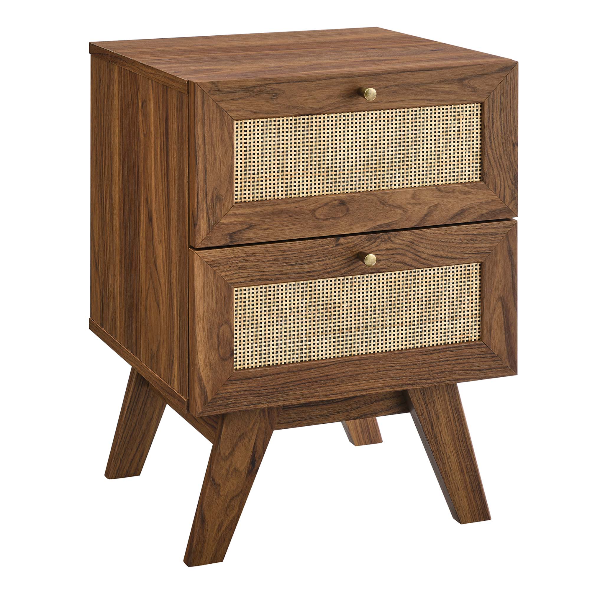 Soma 2-Drawer Nightstand, Walnut
