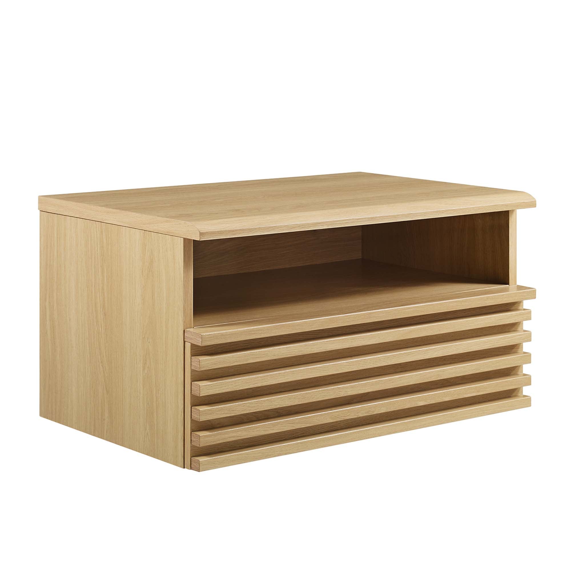 Render Wall-Mount Nightstand, Oak