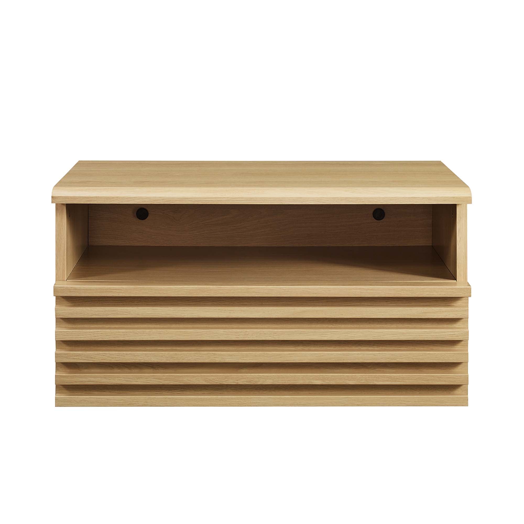 Render Wall-Mount Nightstand, Oak