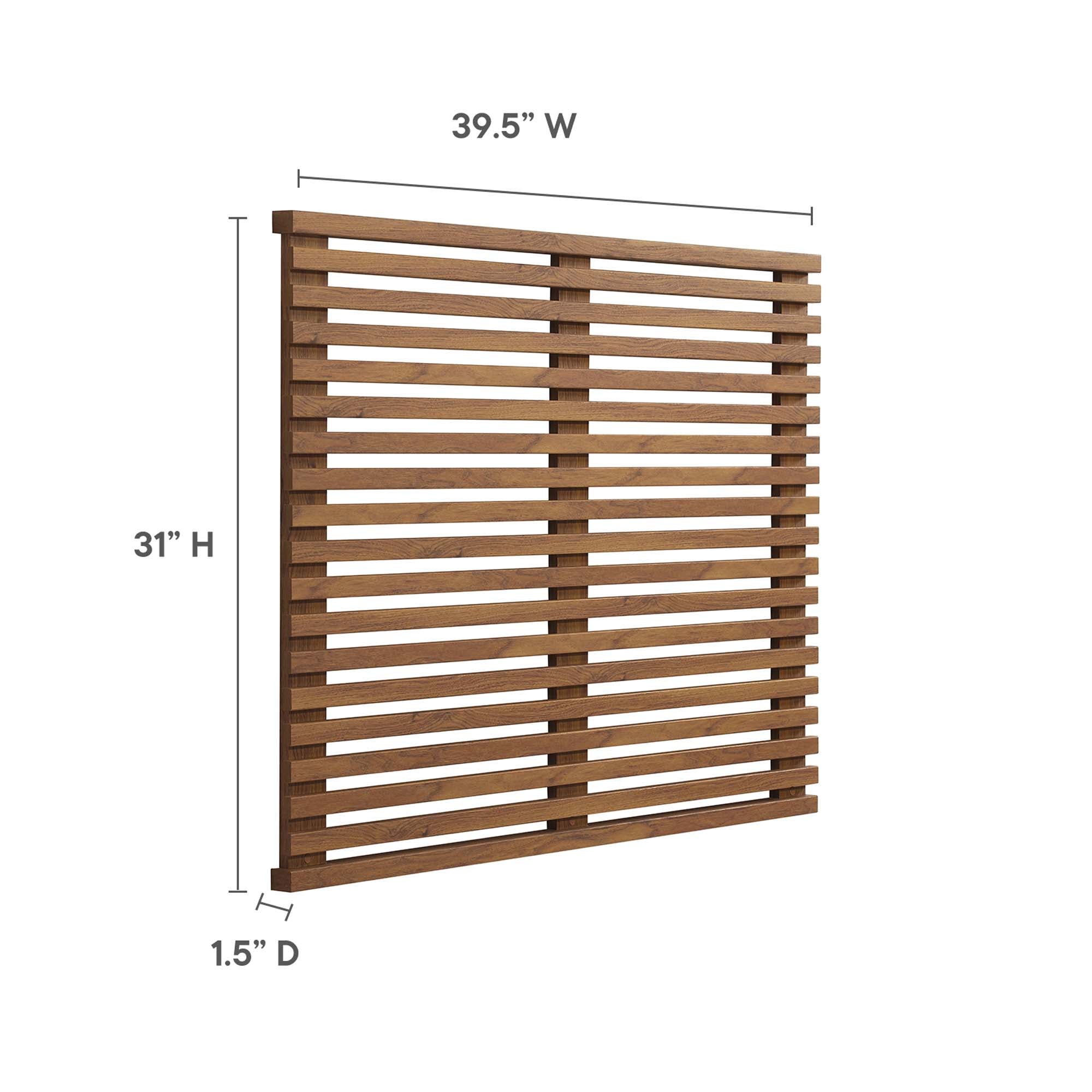 Render Wall Mount Twin Headboard, Walnut