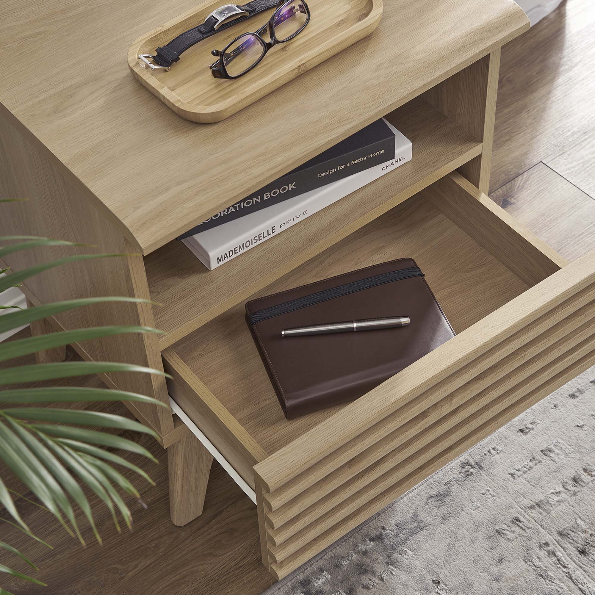 Render Nightstand, Oak