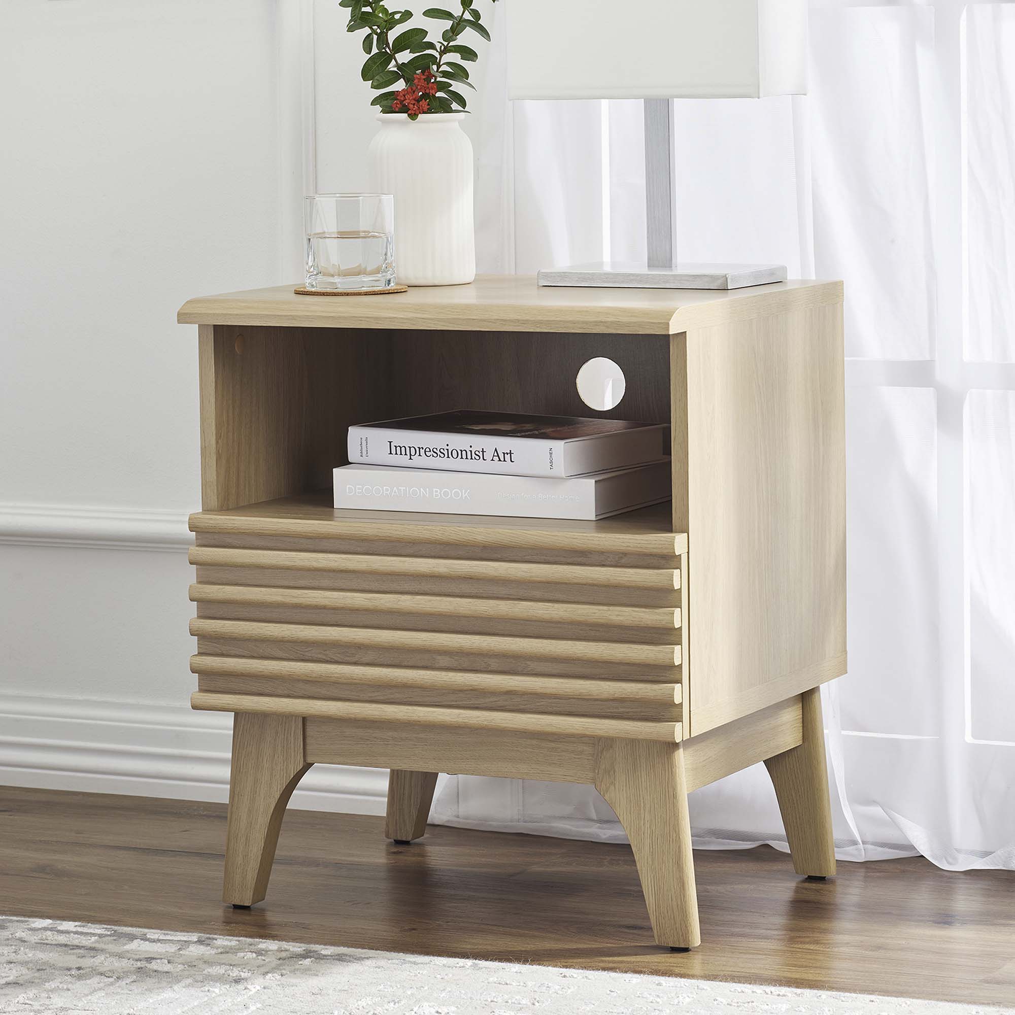 Render Nightstand, Oak
