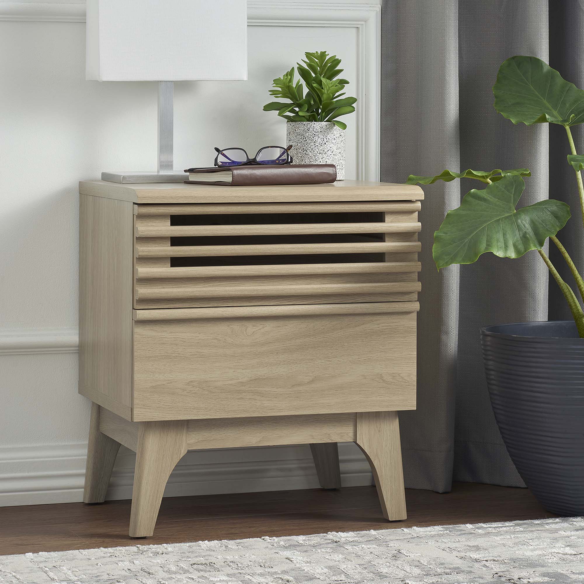 Render Nightstand, Oak