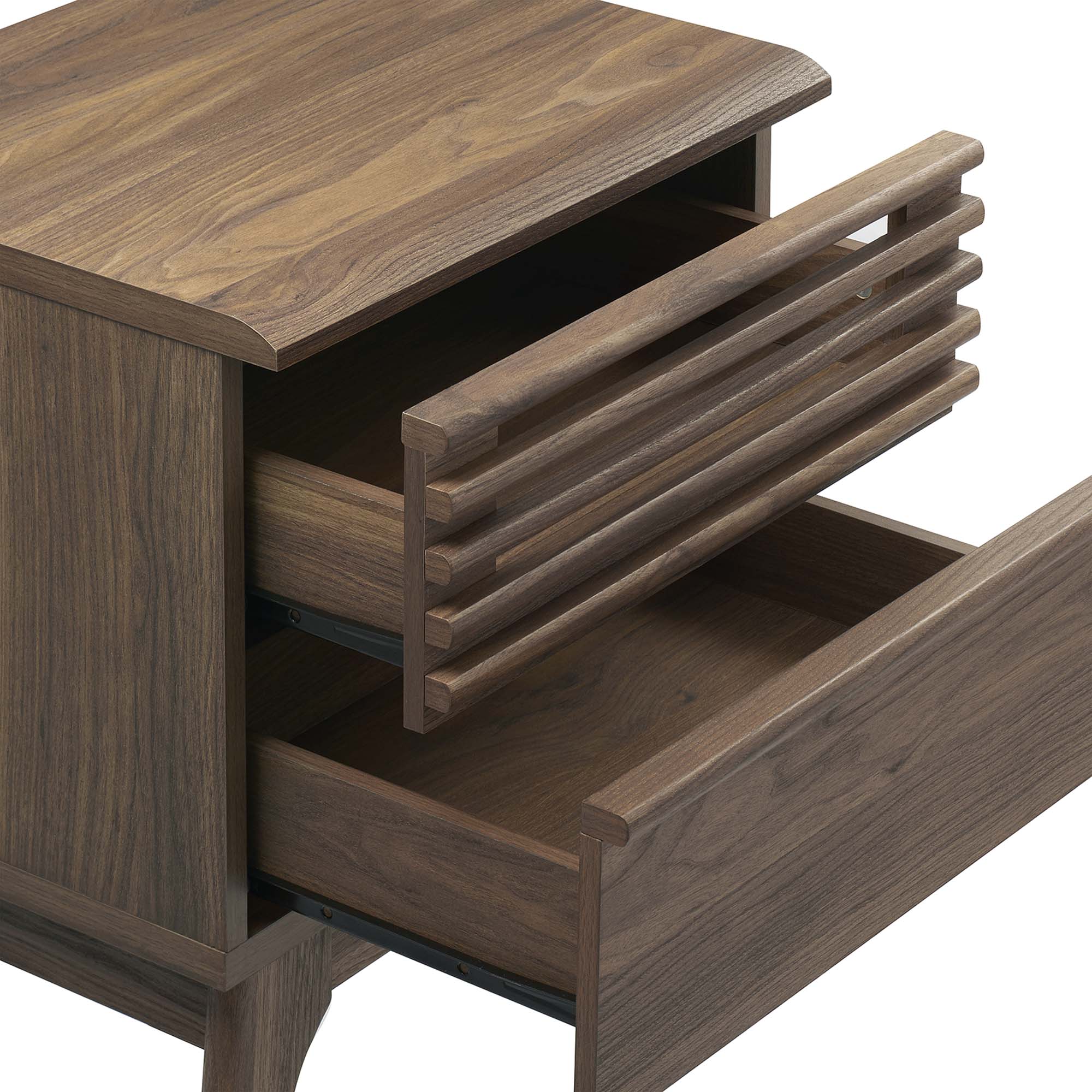 Render Nightstand, Walnut