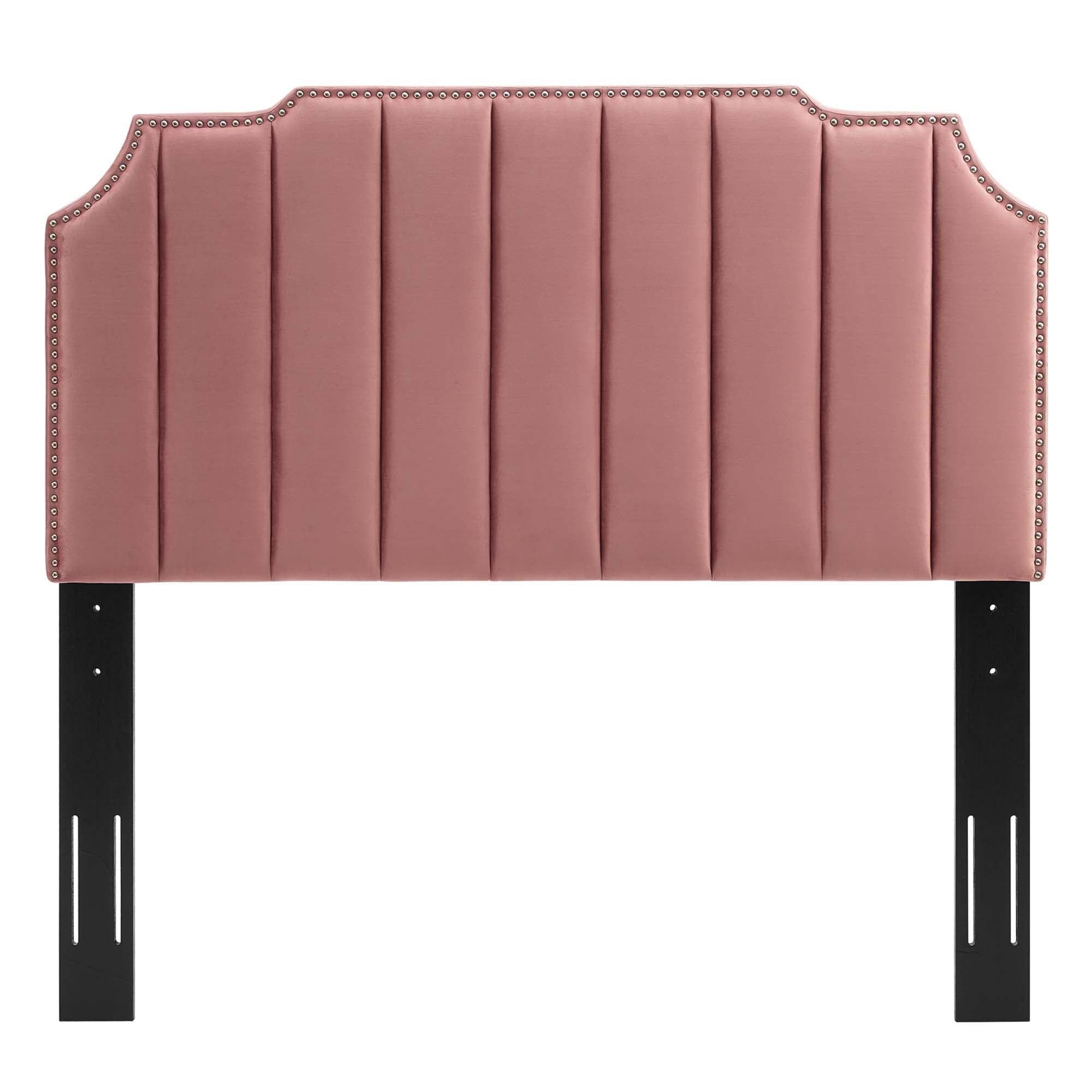 Colette Dusty Rose King Performance Velvet Fabic Platform Bed