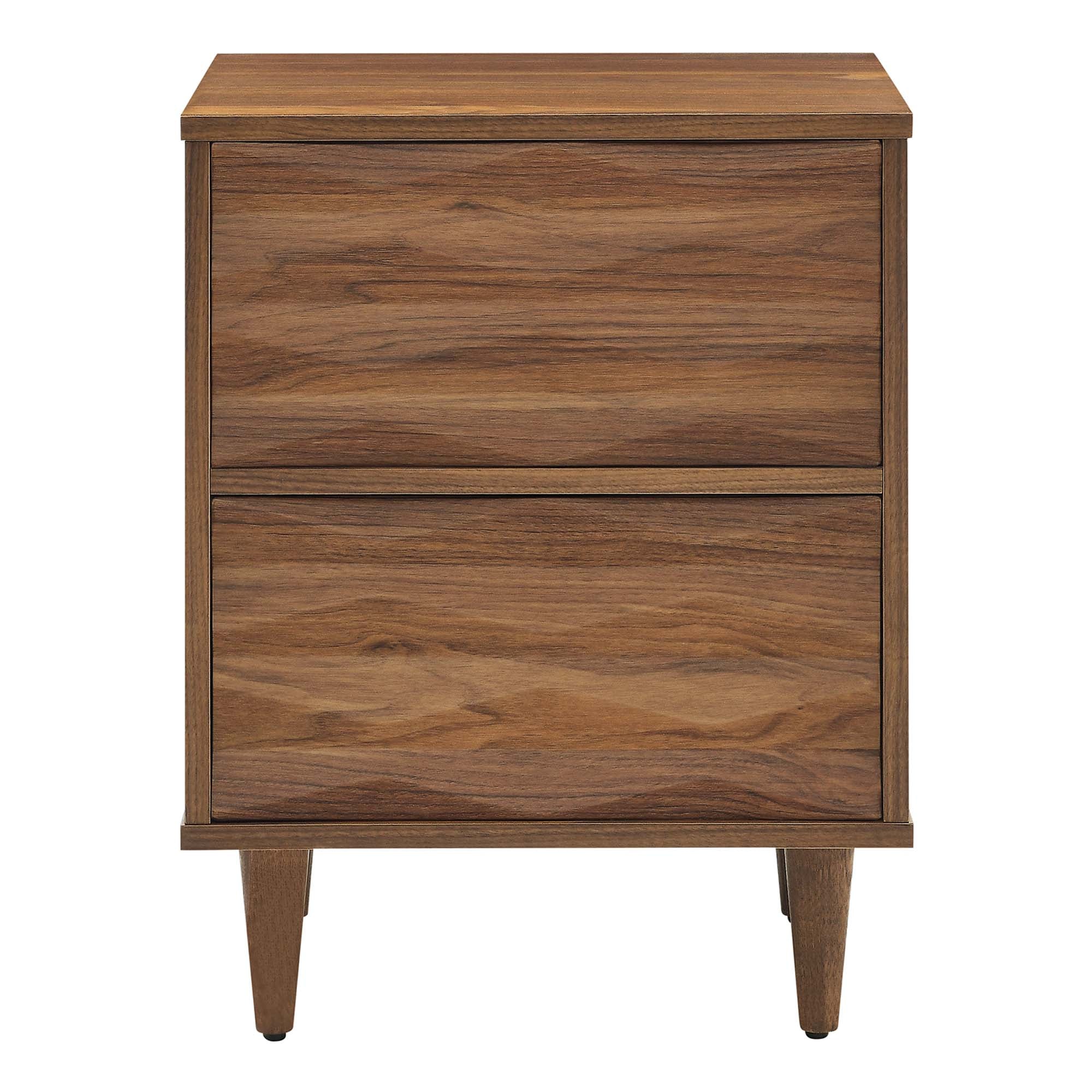 Vespera 2-Drawer Nightstand, Walnut