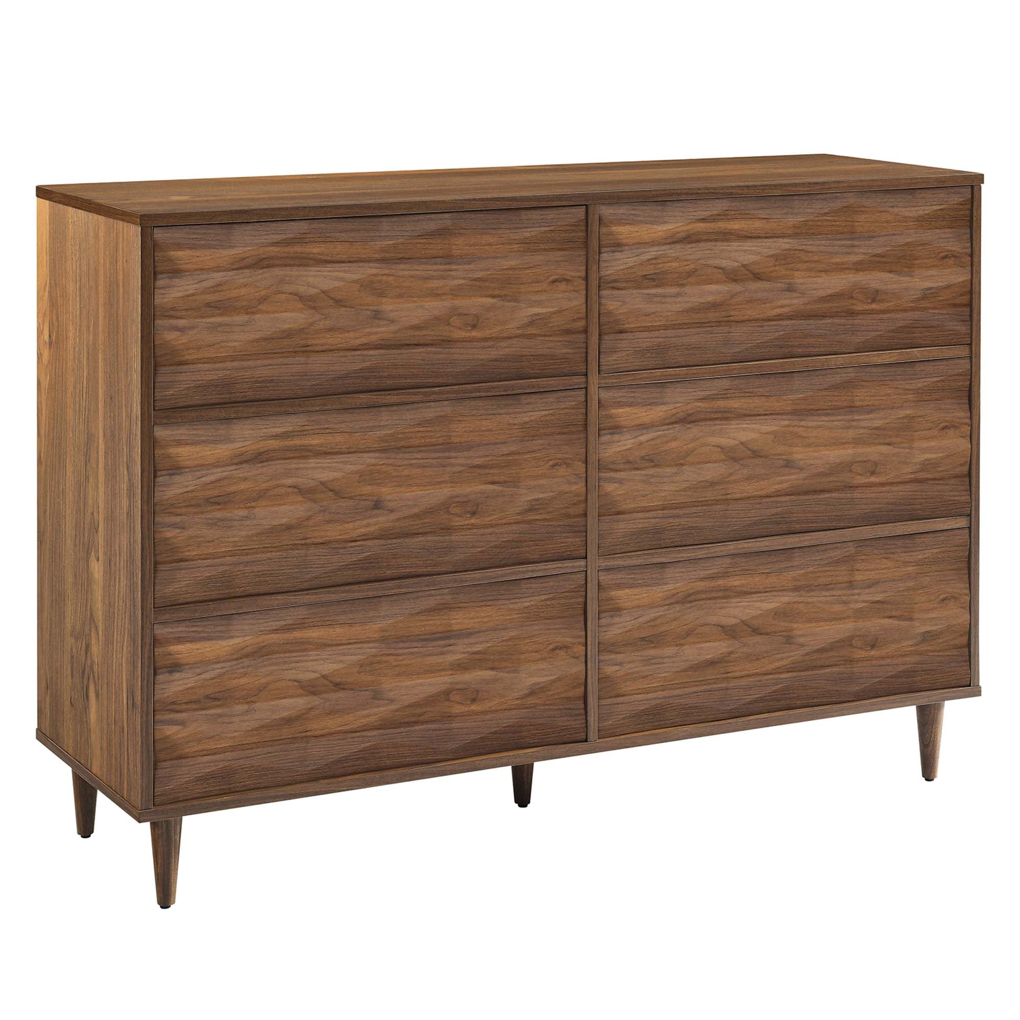 Vespera 6-Drawer Dresser, Walnut