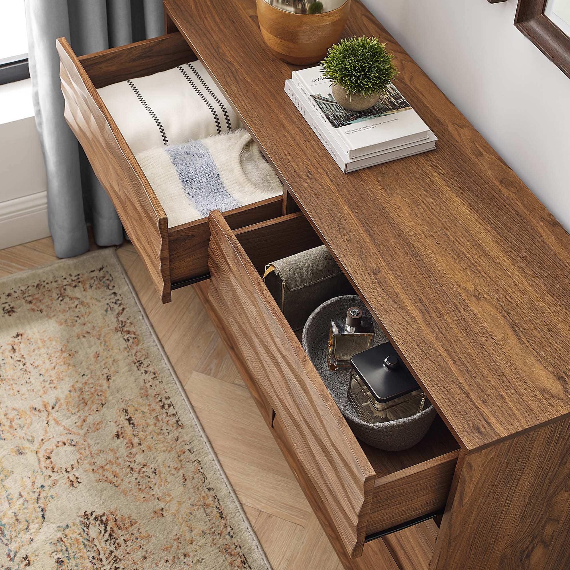 Vespera 6-Drawer Dresser, Walnut