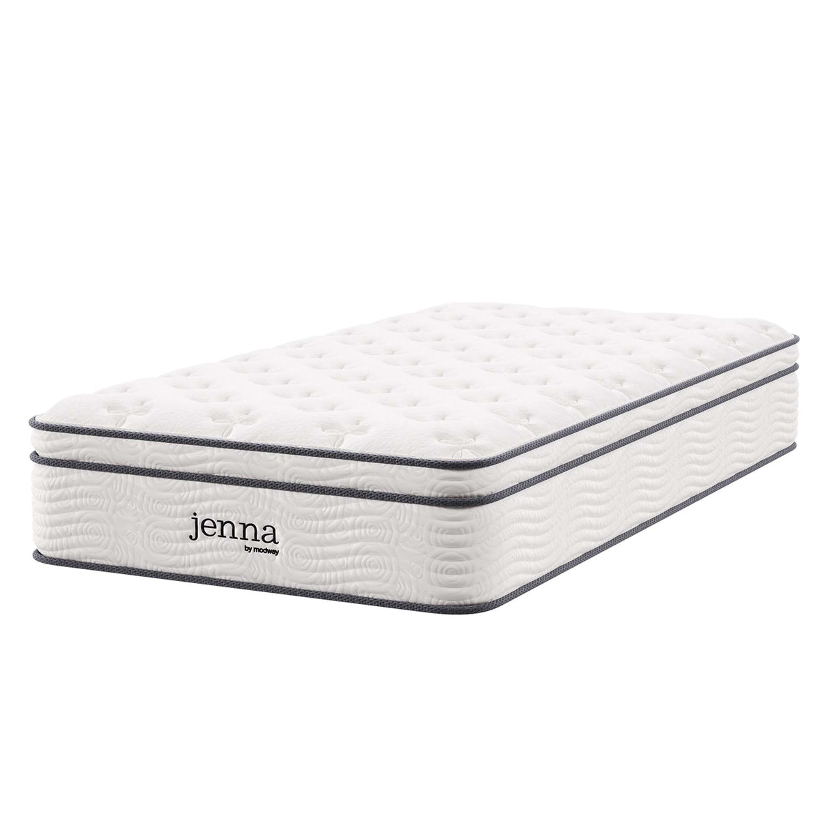 Jenna 12" Innerspring and Foam Twin Mattress, White