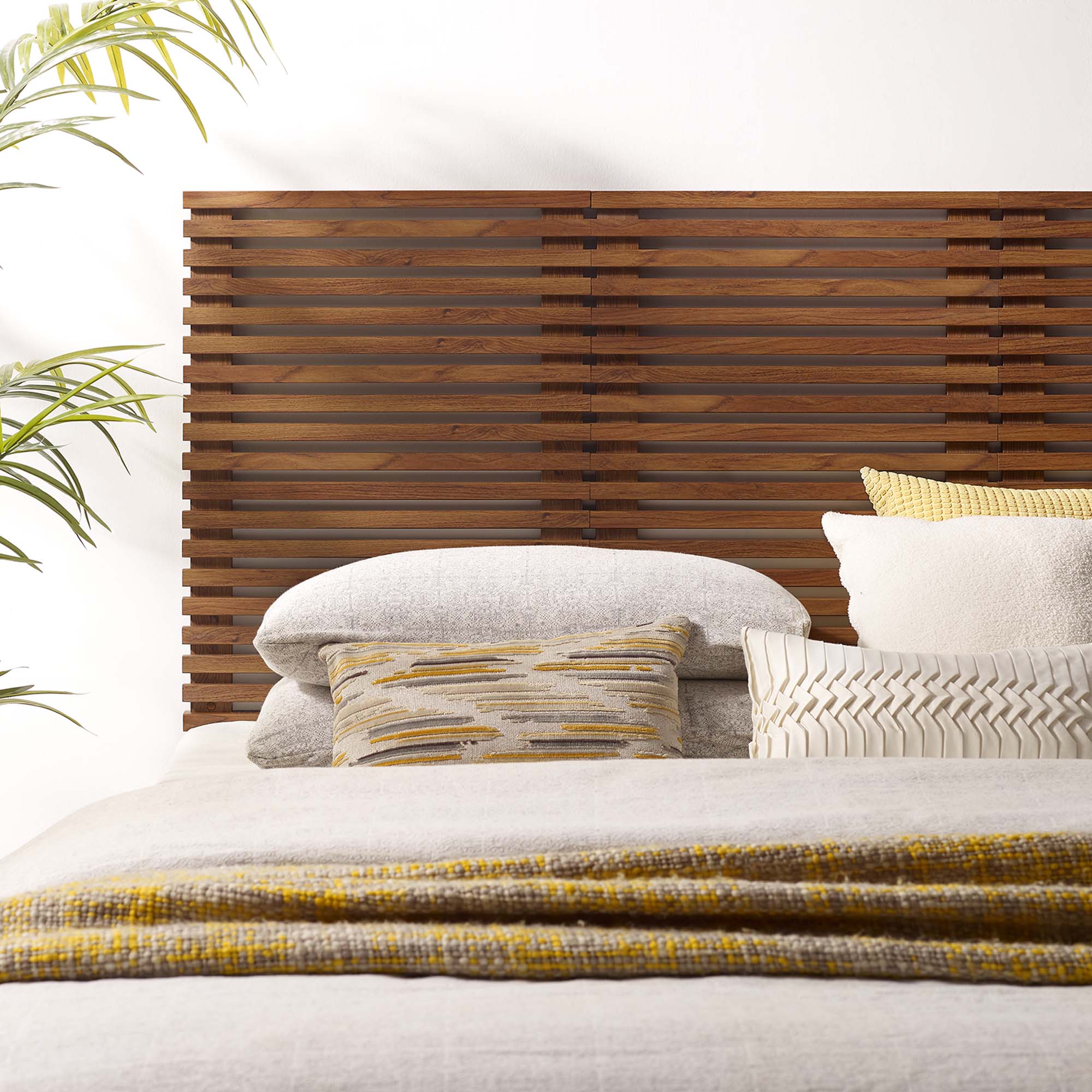 Render Wall Mount Queen Headboard, Walnut