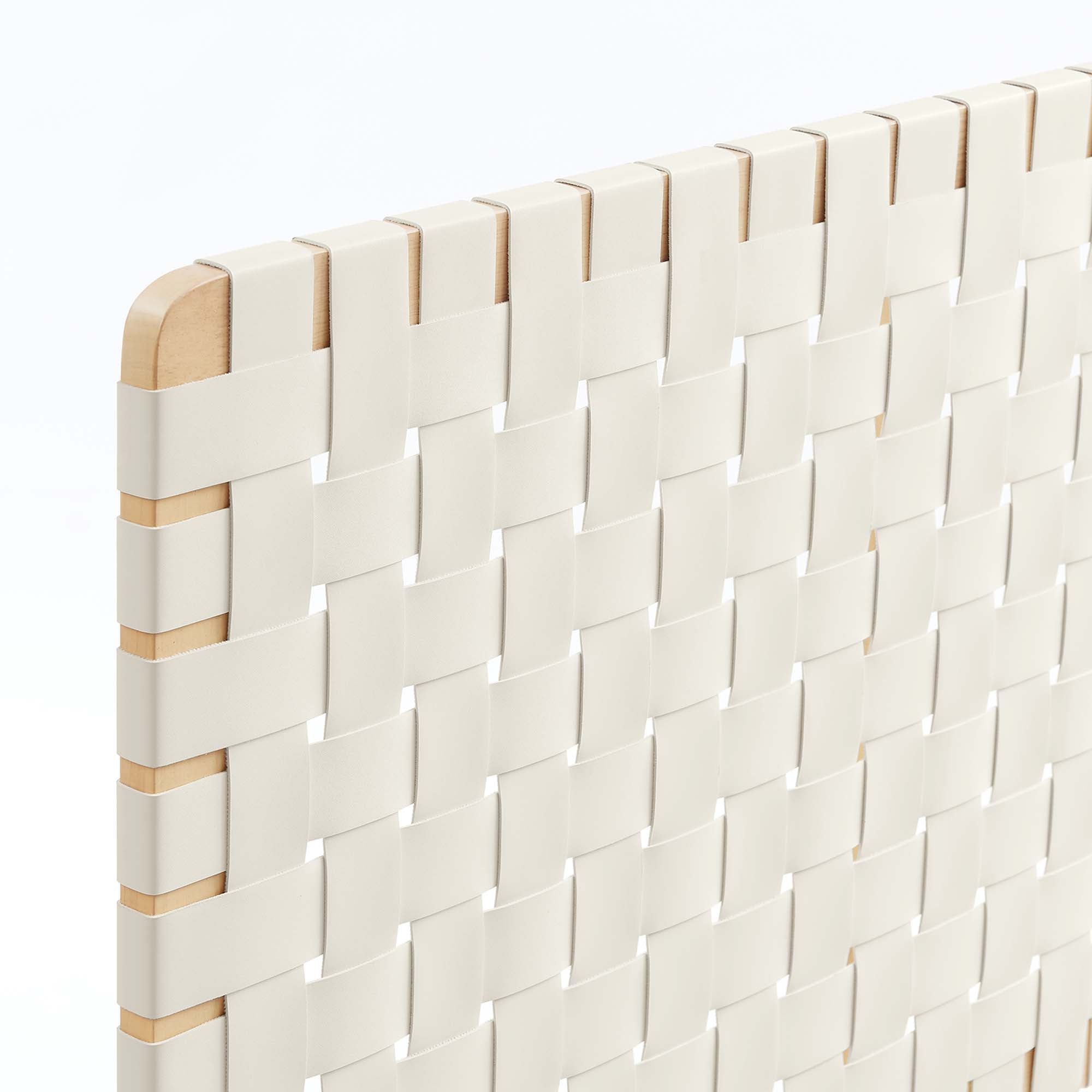 Sparta Weave Vegan Leather Twin Headboard, Natural Beige