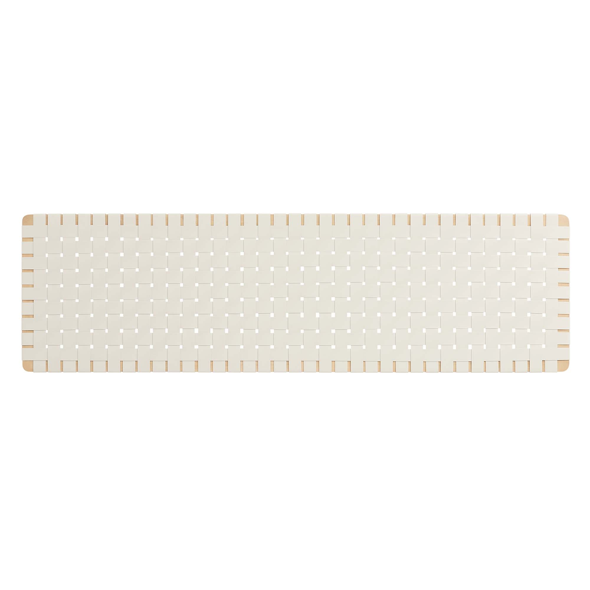 Sparta Weave Wall-Mount Vegan Leather King Headboard, Natural Beige