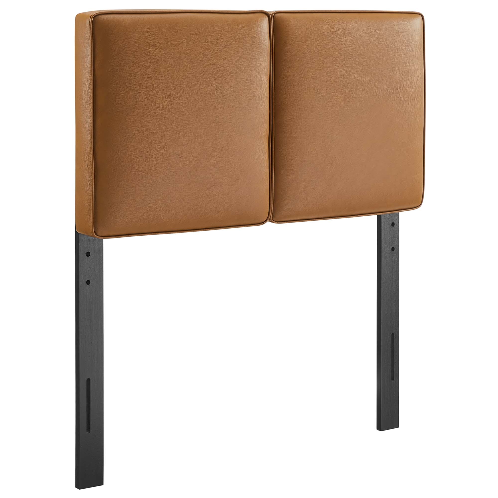 Lindee Vegan Leather Twin Headboard, Tan