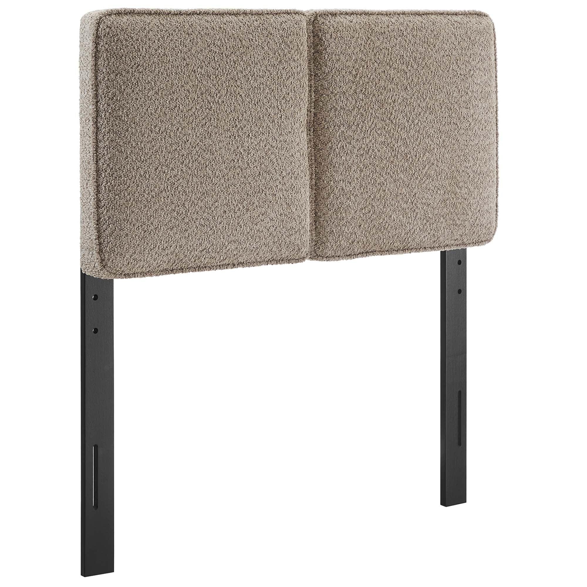 Lindee Boucle Fabric Twin Headboard, Oatmeal