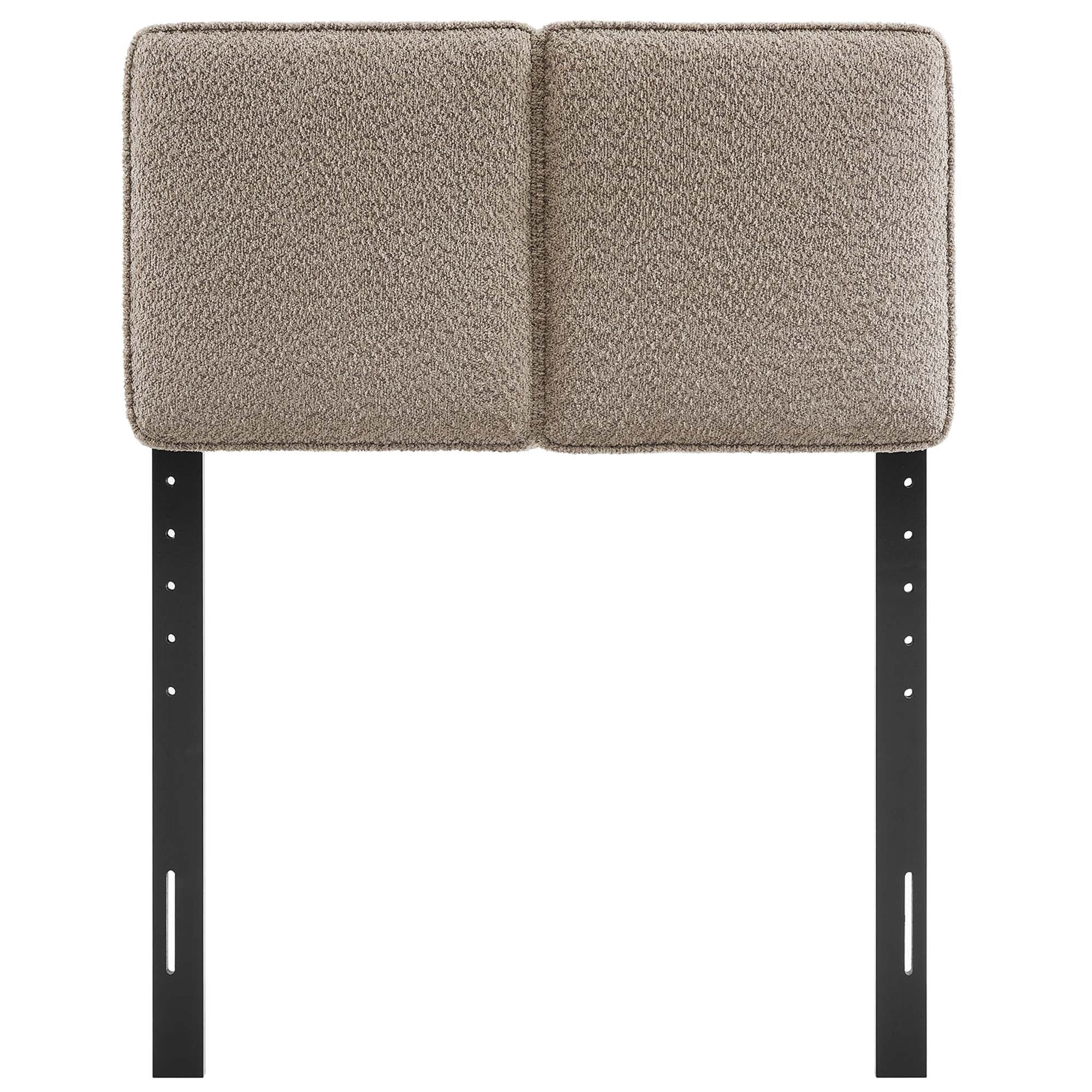 Lindee Boucle Fabric Twin Headboard, Oatmeal