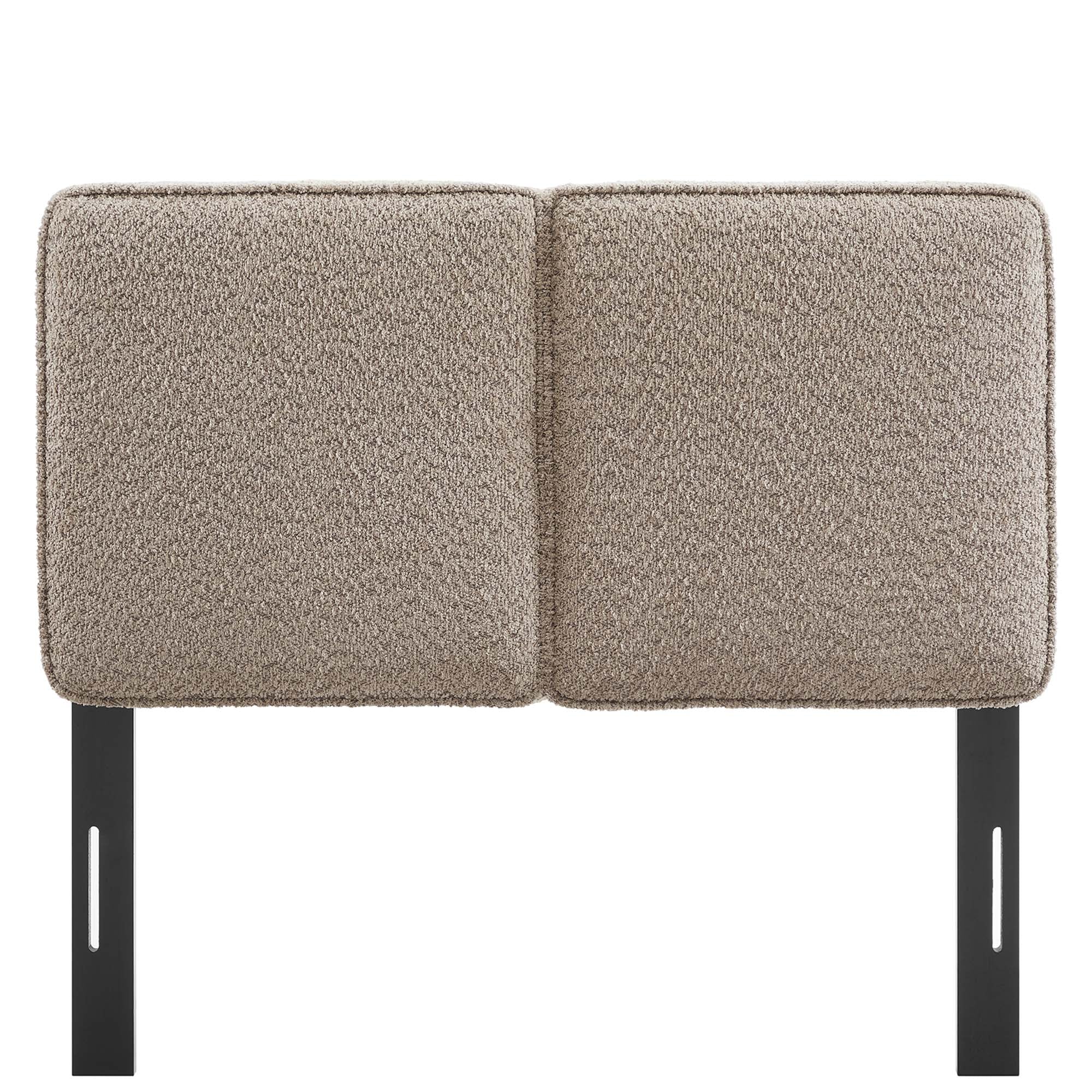 Lindee Boucle Fabric Twin Headboard, Oatmeal
