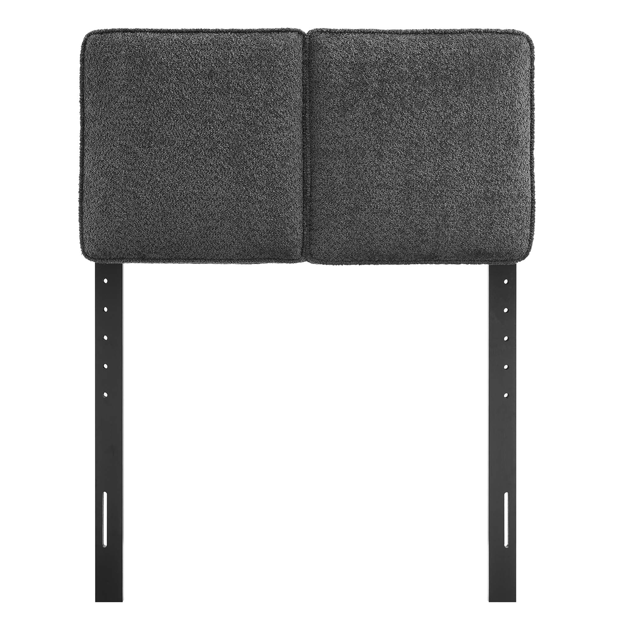 Lindee Boucle Fabric Twin Headboard, Slate