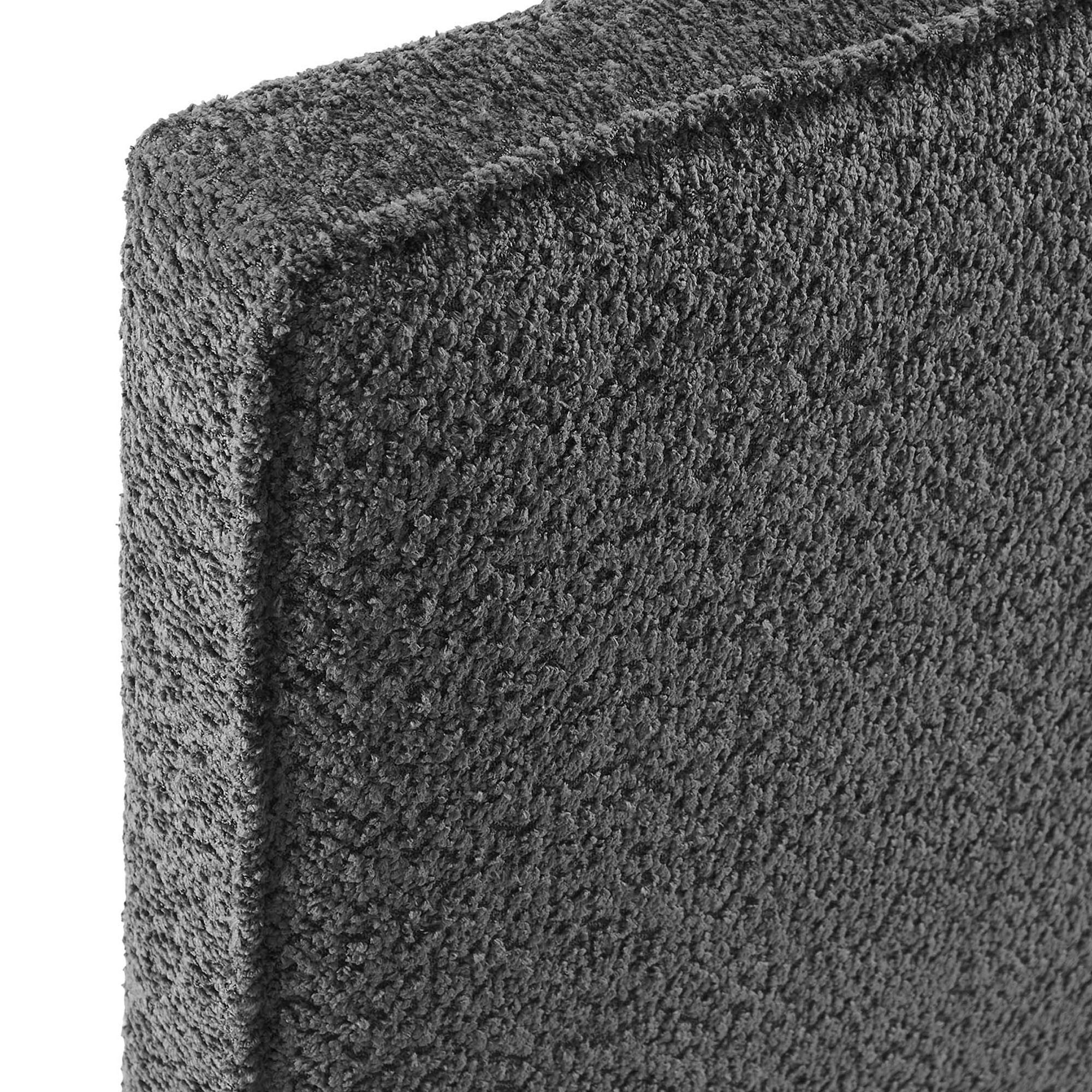 Lindee Boucle Fabric Twin Headboard, Slate