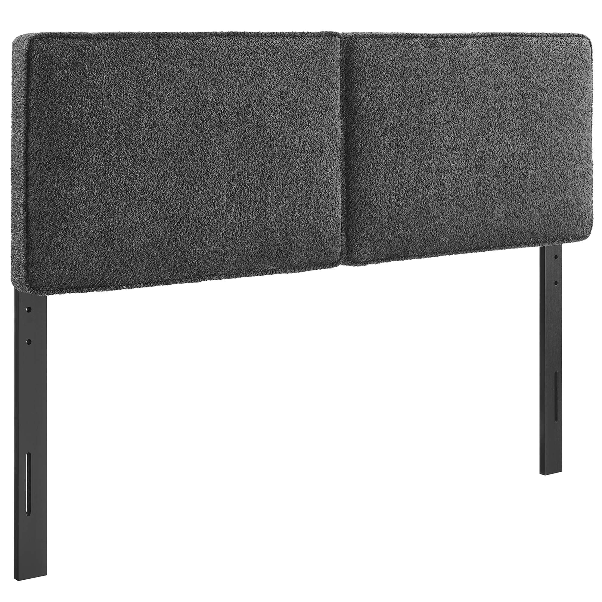 Lindee Boucle Fabric Full Headboard, Slate